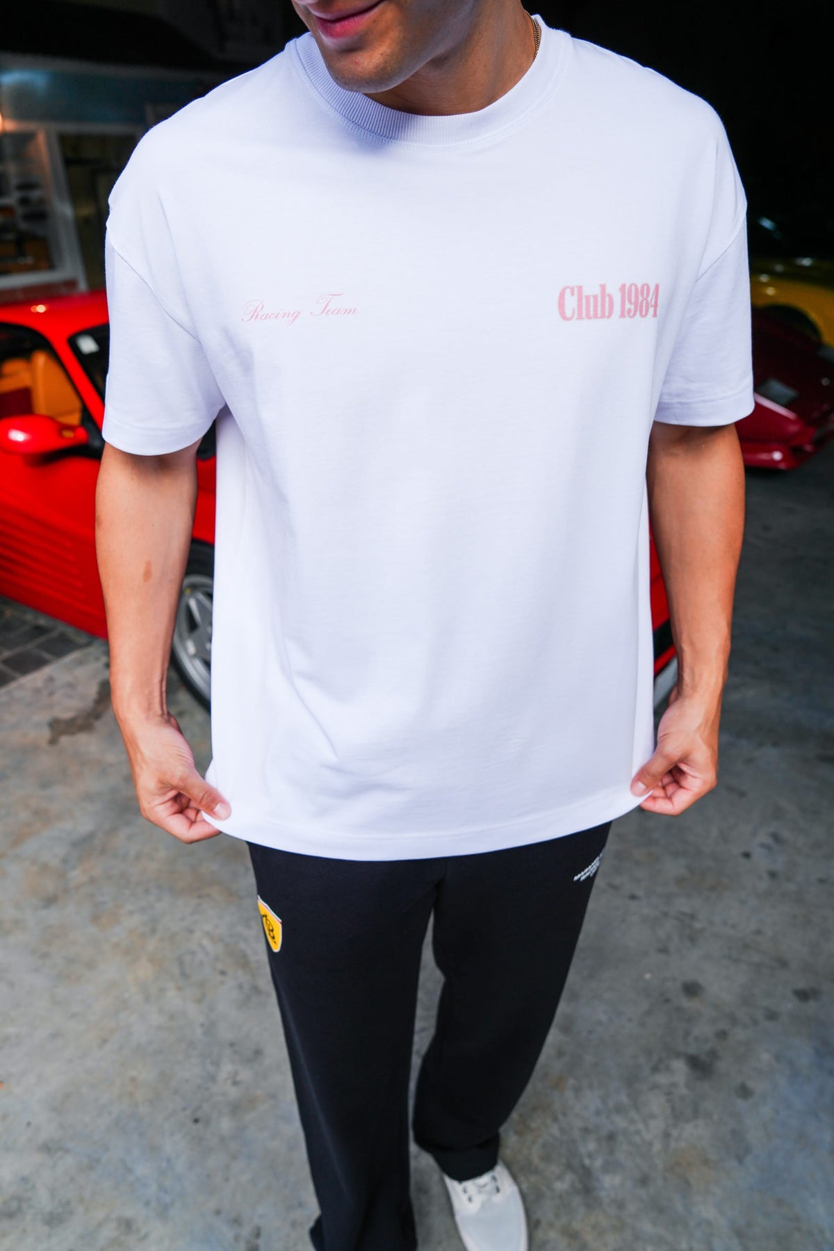 CLUB 1984. Track T-shirt - White T-Shirt