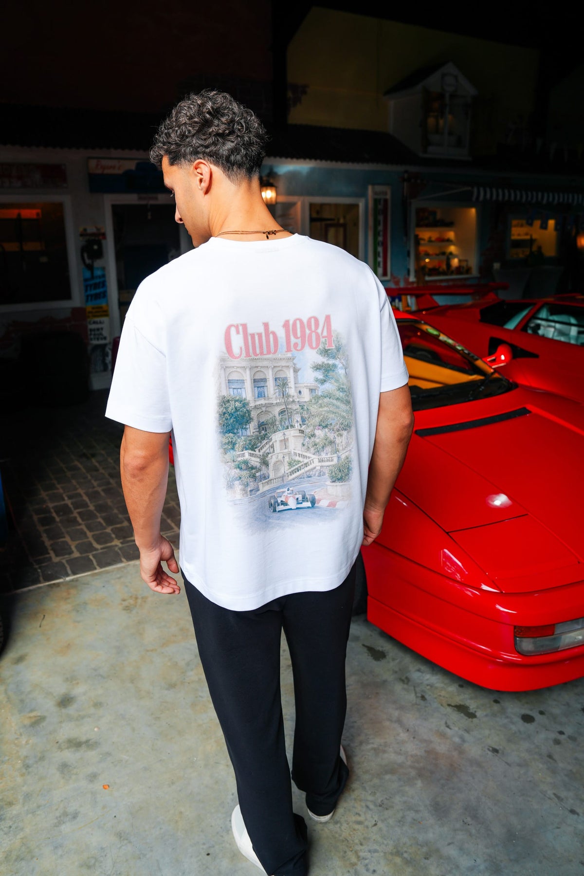 CLUB 1984. Track T-shirt - White T-Shirt
