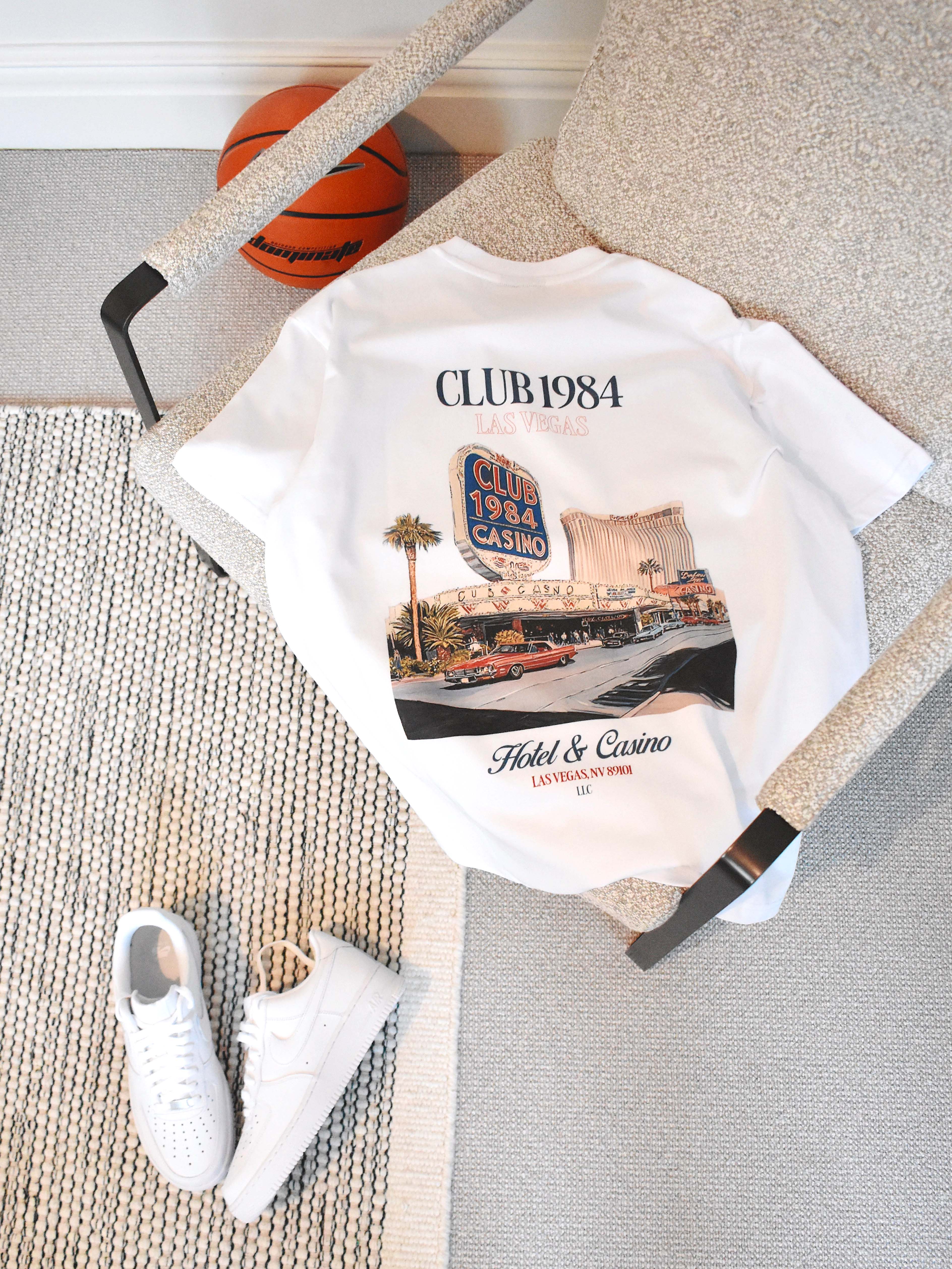 CLUB 1984. Vegas T-shirt - White T-Shirt