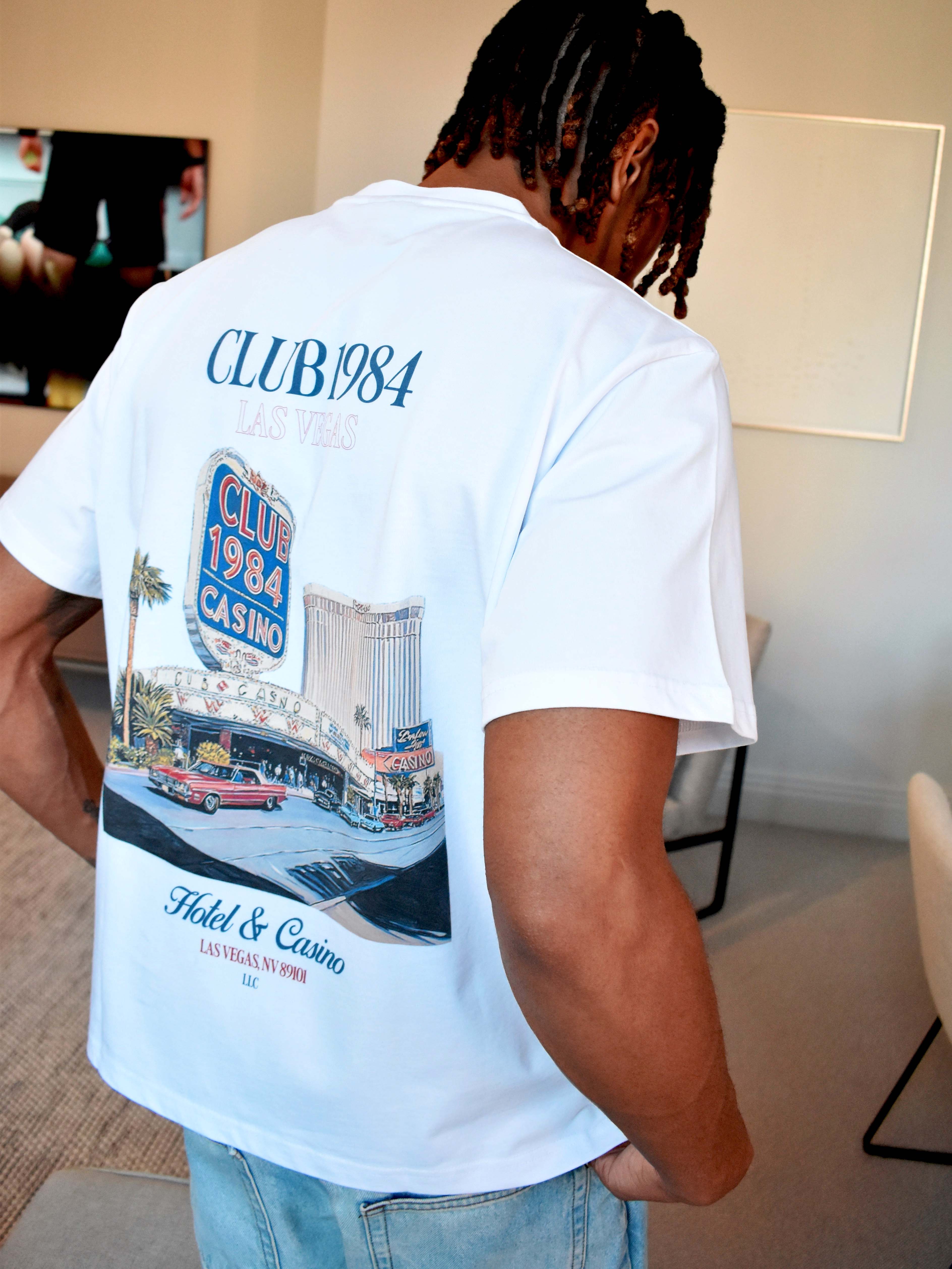 CLUB 1984. Vegas T-shirt - White T-Shirt