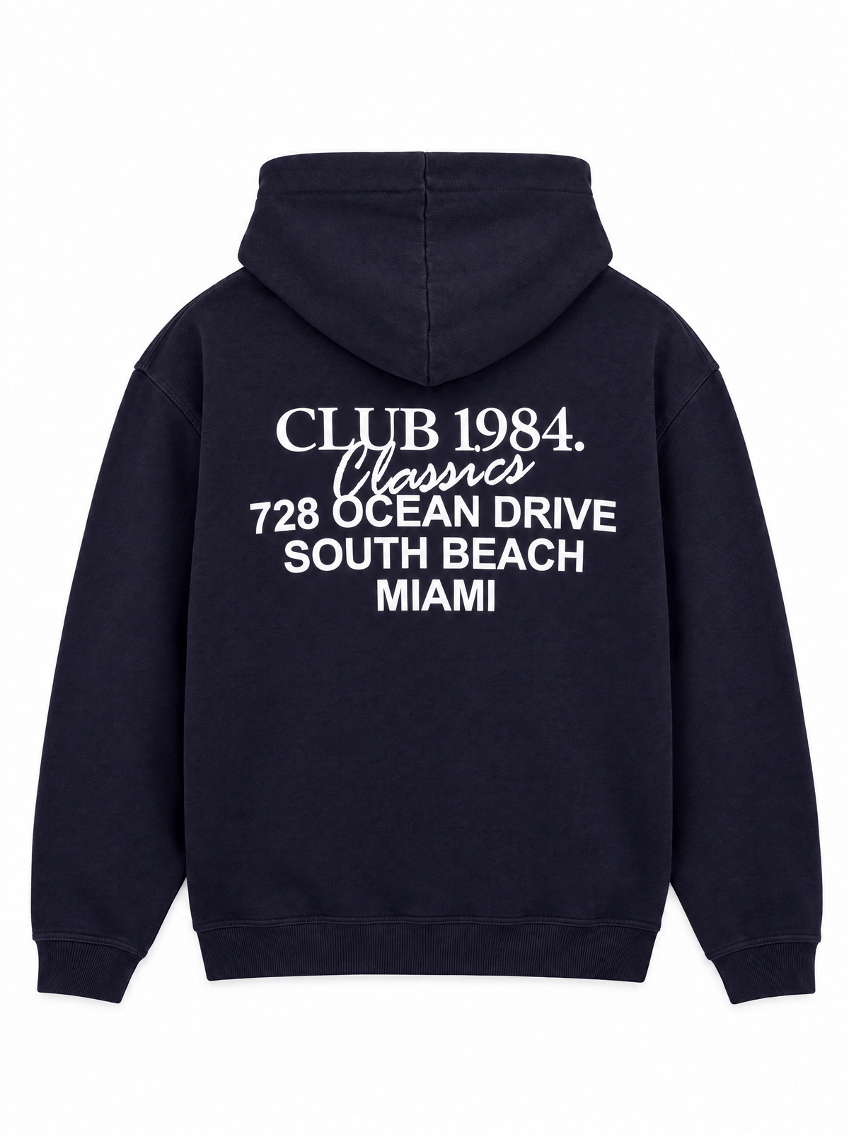 CLUB 1984. Vice City Hoodie - Navy Hoodie