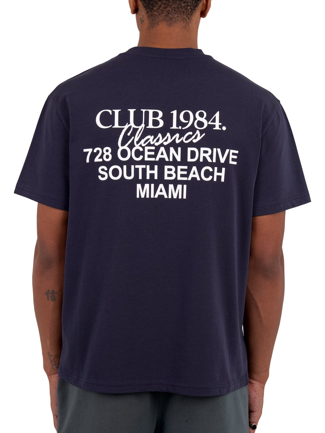 CLUB 1984. Vice City T-shirt - Navy T-Shirt