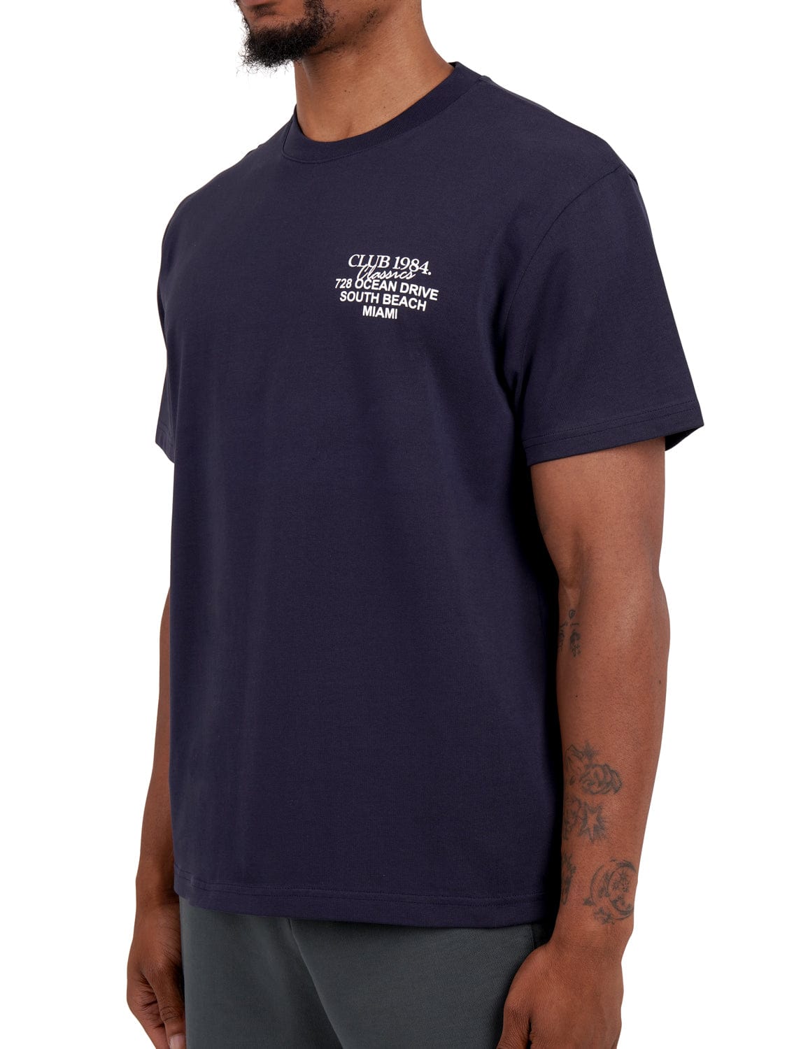 CLUB 1984. Vice City T-shirt - Navy T-Shirt
