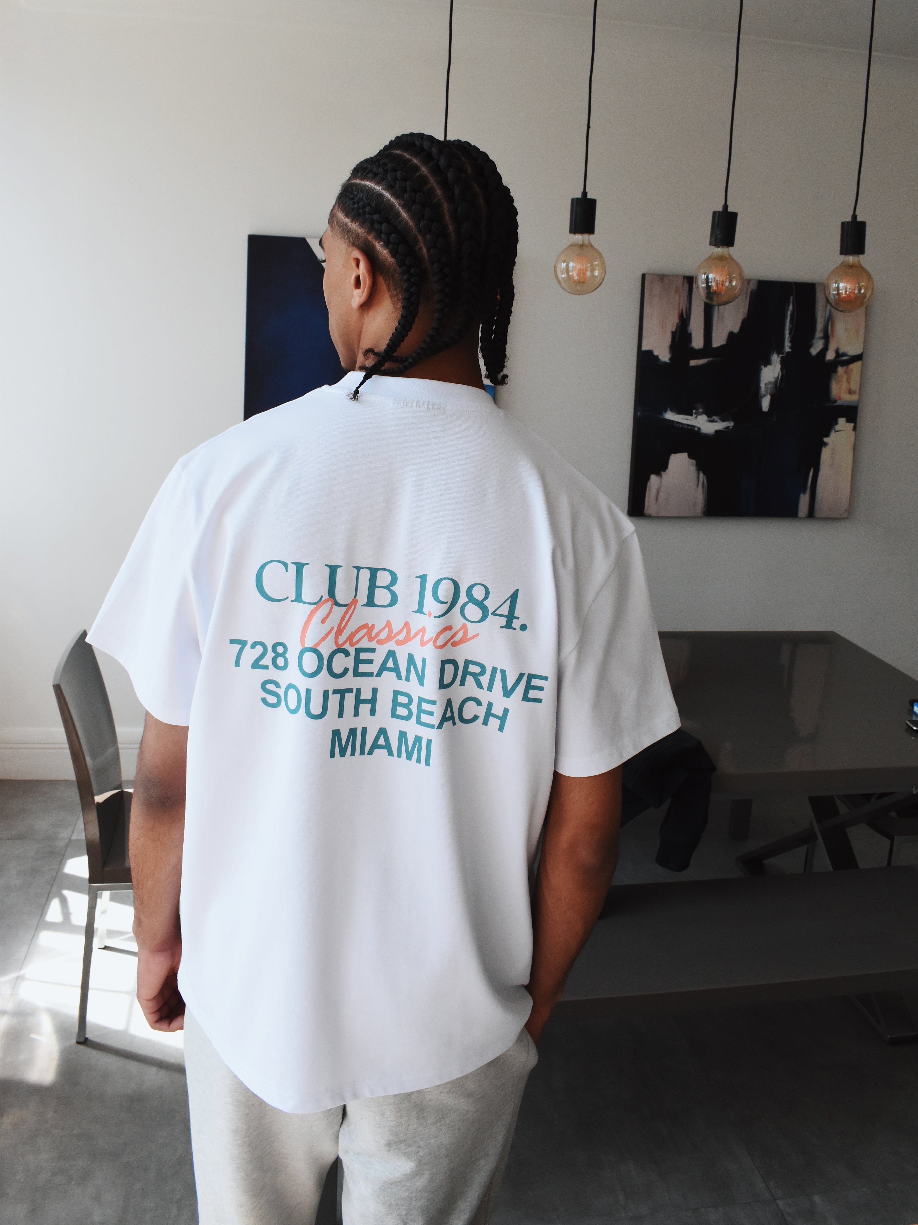 CLUB 1984. Vice City T-shirt - White T-Shirt