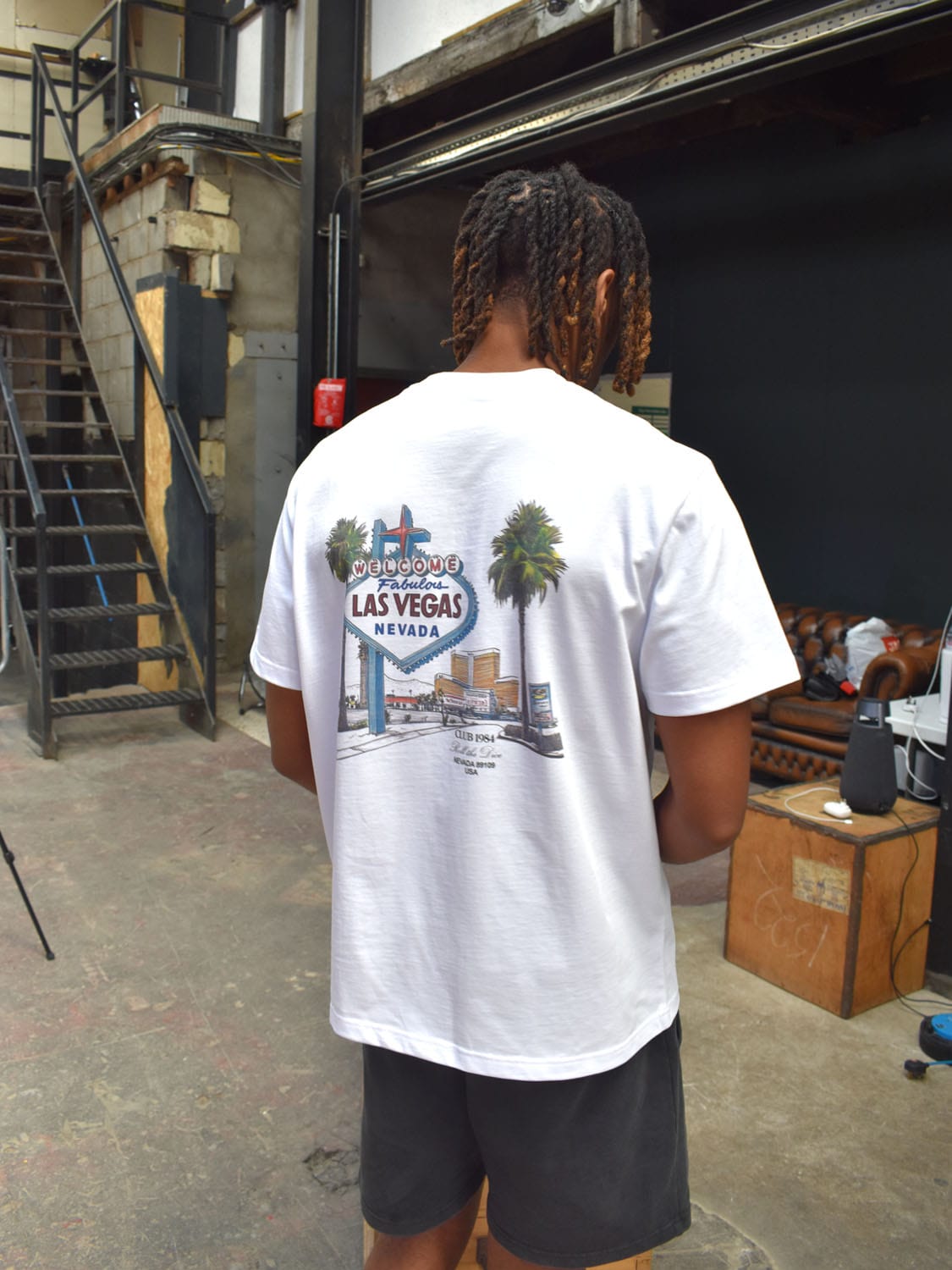 CLUB 1984. Welcome to Vegas T-shirt - White T-Shirt