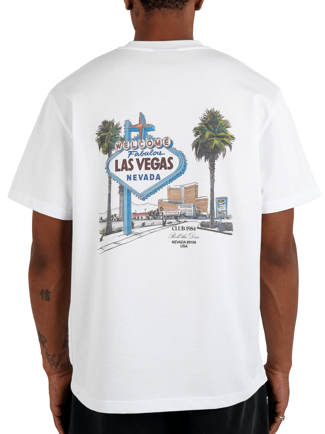 CLUB 1984. Welcome to Vegas T-shirt - White T-Shirt
