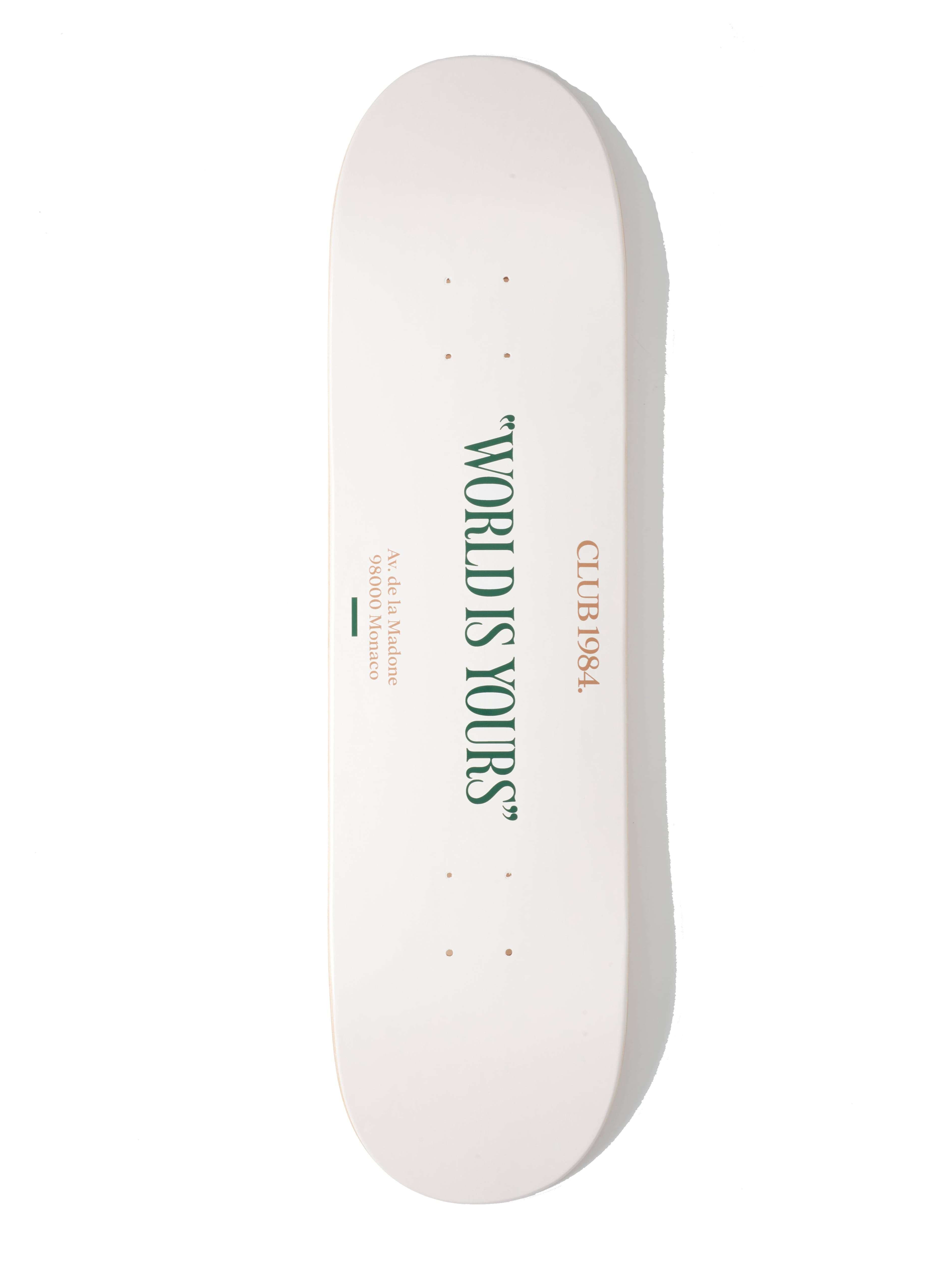 CLUB 1984 World is Yours Skateboard - White Accessories 1984-2023-0238-10