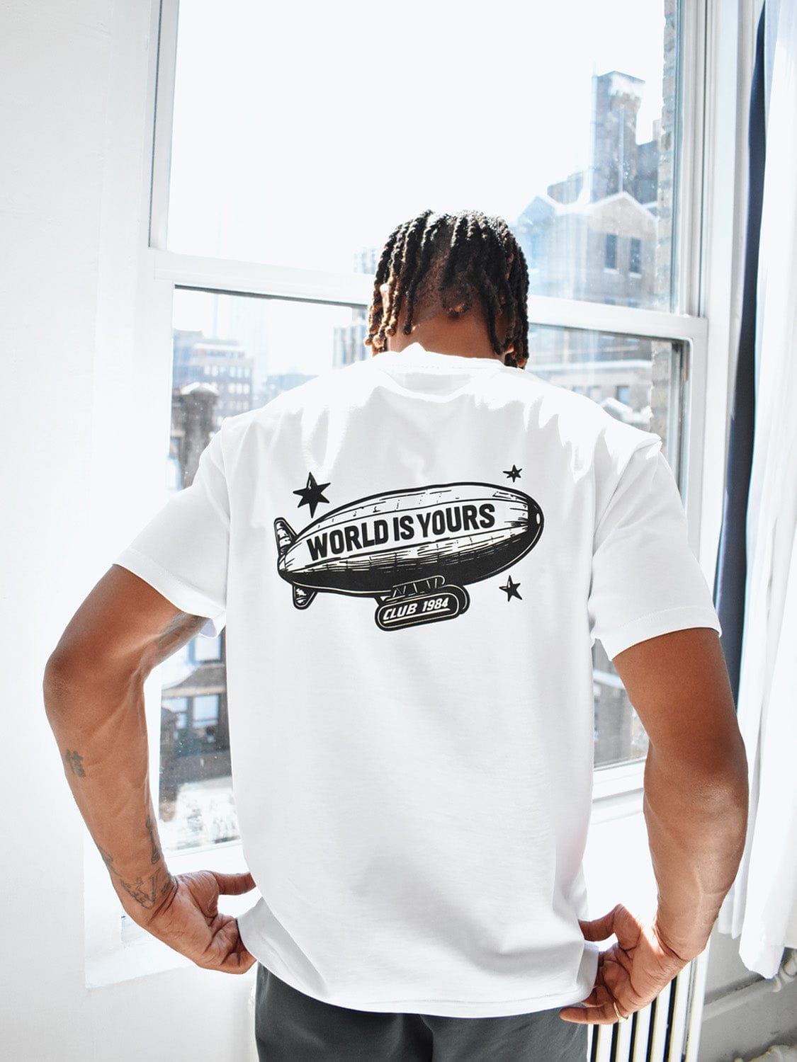 CLUB 1984. World is Yours T-shirt - White T-Shirt