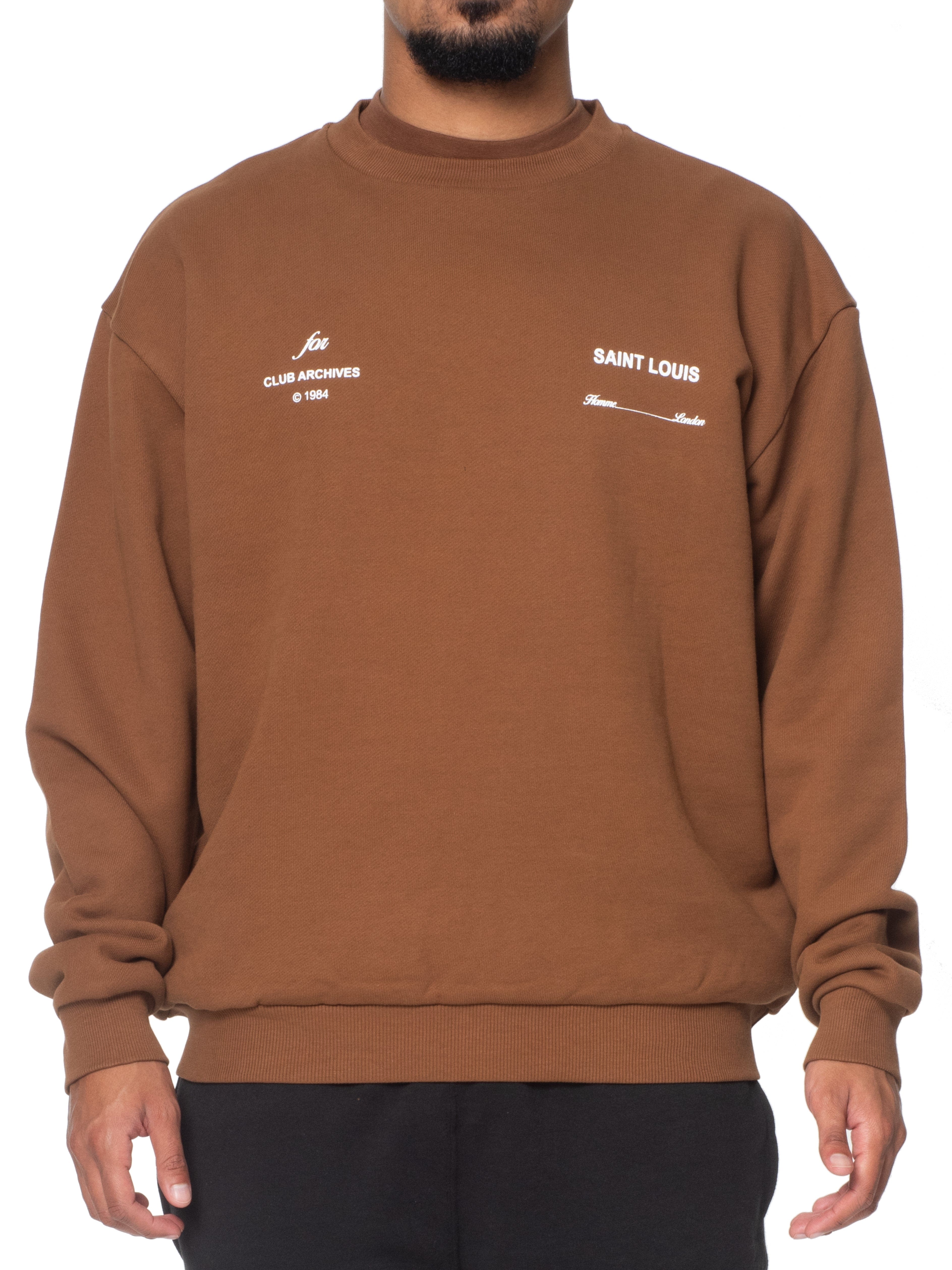 CLUB 1984. Club Archive Sweatshirt - Brown Sweatshirt