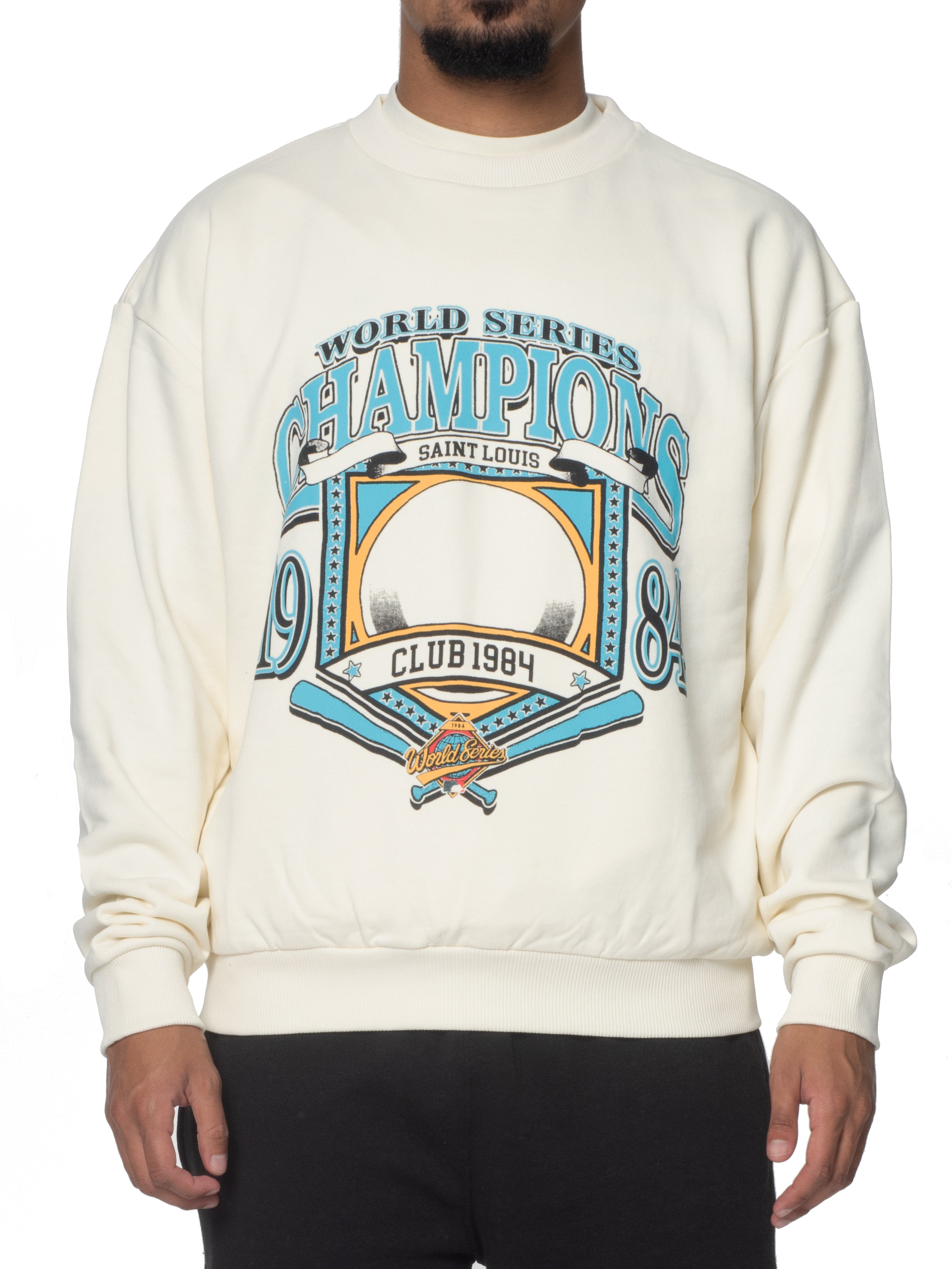 CLUB 1984. World Series Crest Sweatshirt - Off White Sweatshirt
