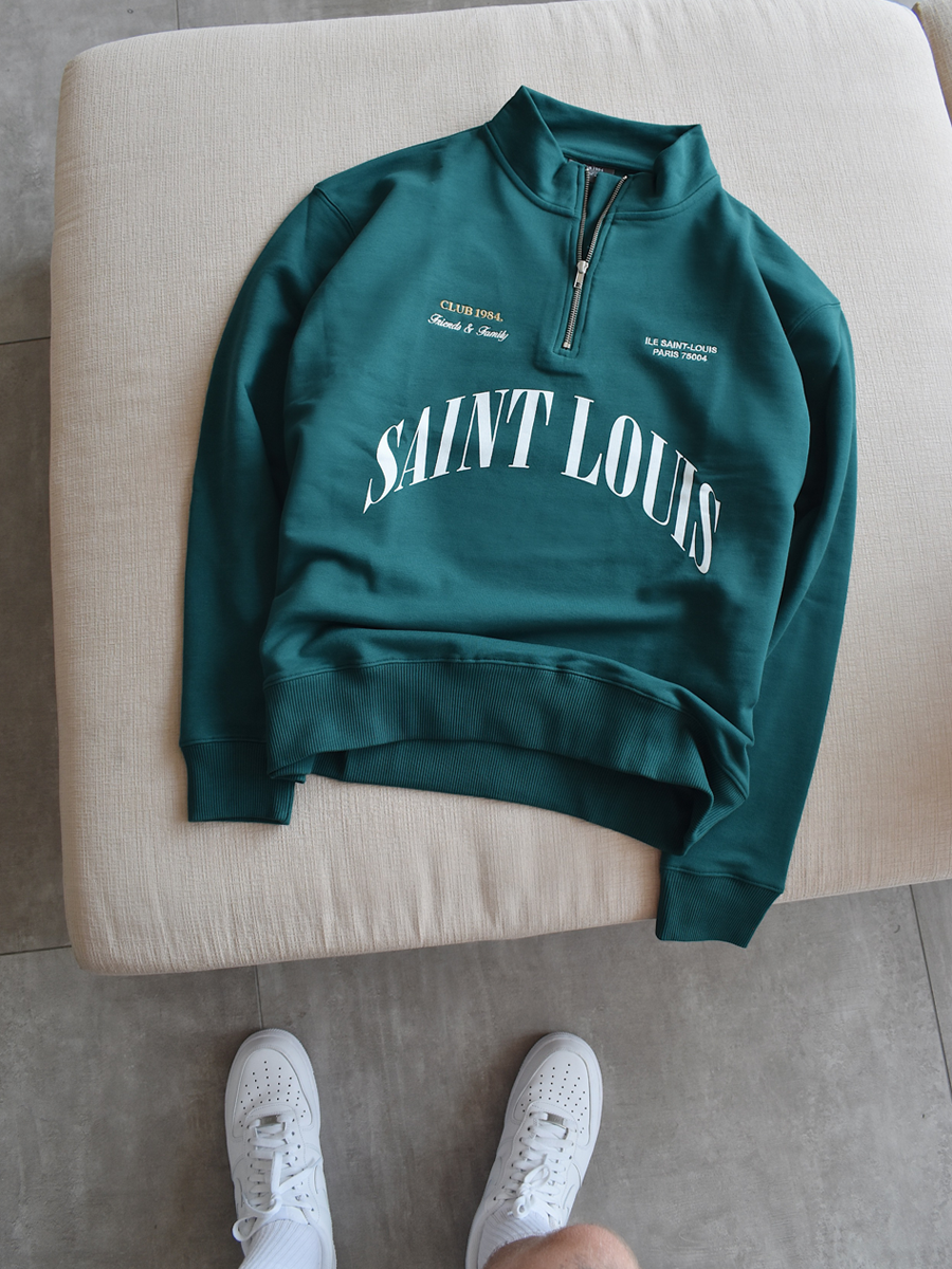 F&F Saint Louis 1/4 Zip - Forrest Green – CLUB 1984