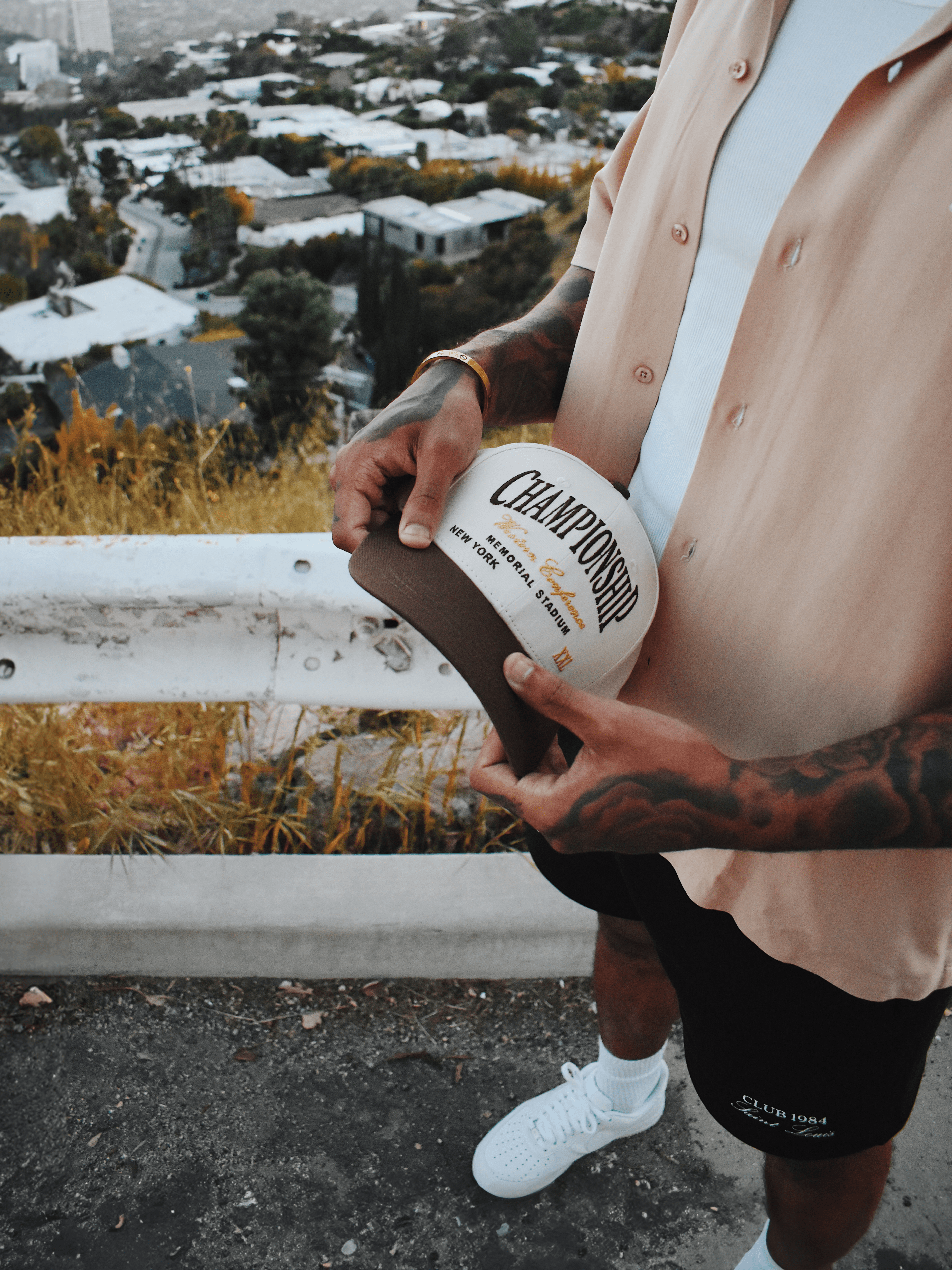 CLUB 1984. 1984 Championship Cap - Off White/Brown Accessories 1984-2024-0292-10