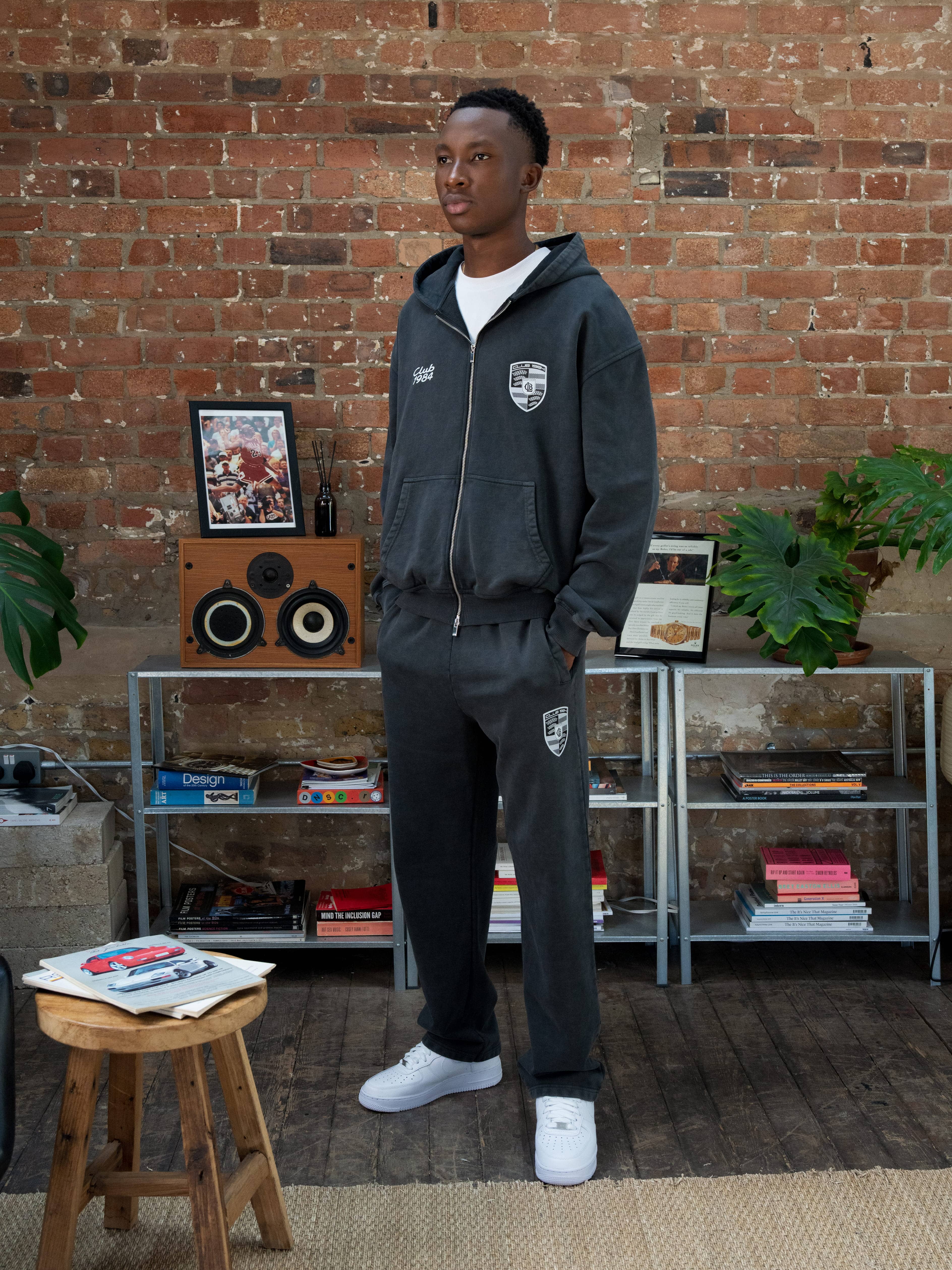 CLUB 1984. 911 Sweatpants - Washed Grey Sweatpants