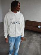 CLUB 1984. Artisian Zip Hoodie - Off White Hoodie