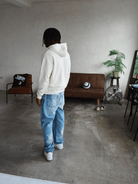 CLUB 1984. Artisian Zip Hoodie - Off White Hoodie