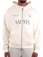 CLUB 1984. Artisian Zip Hoodie - Off White Hoodie