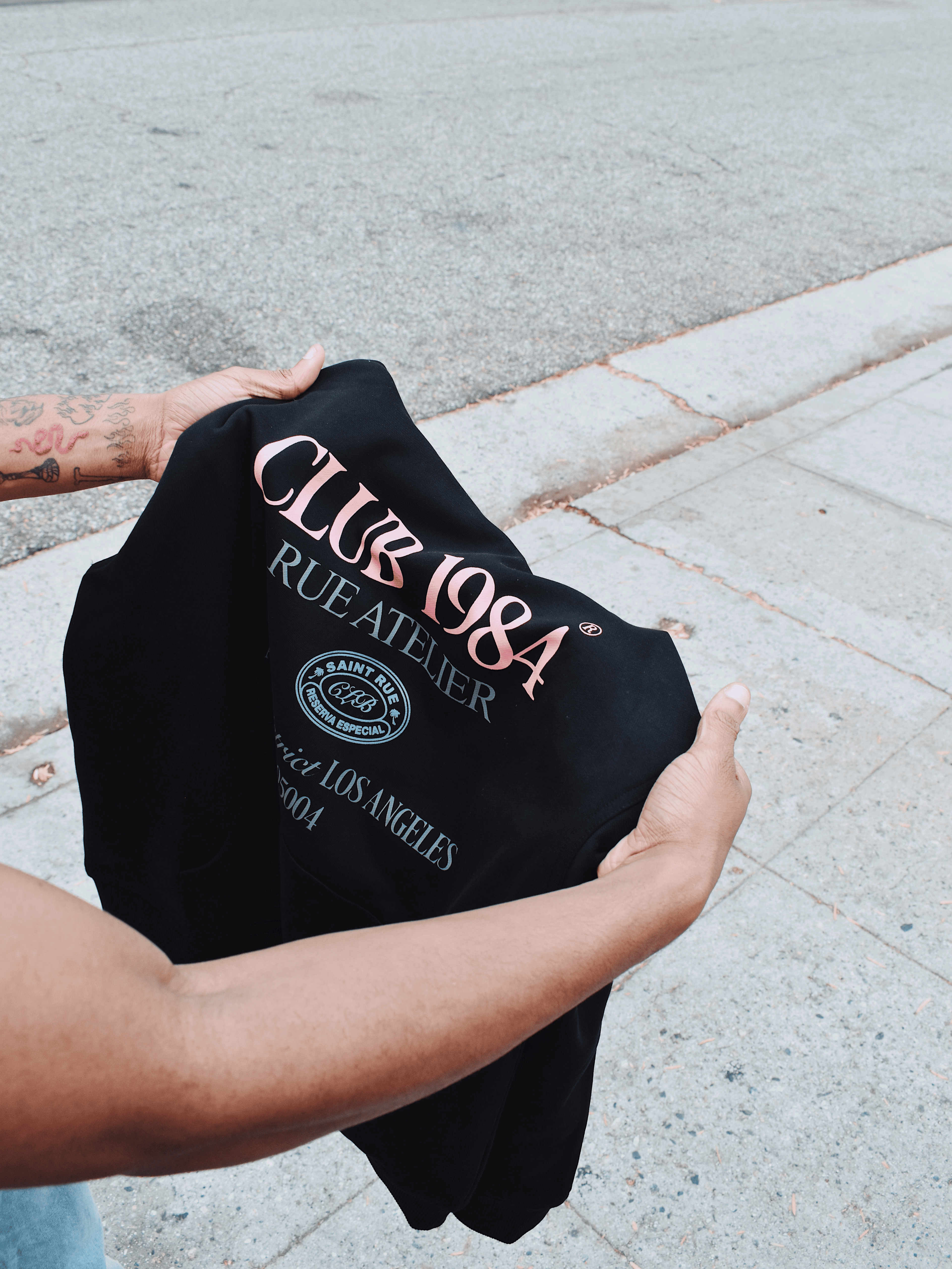 CLUB 1984. Arts District Hoodie - Black Hoodie