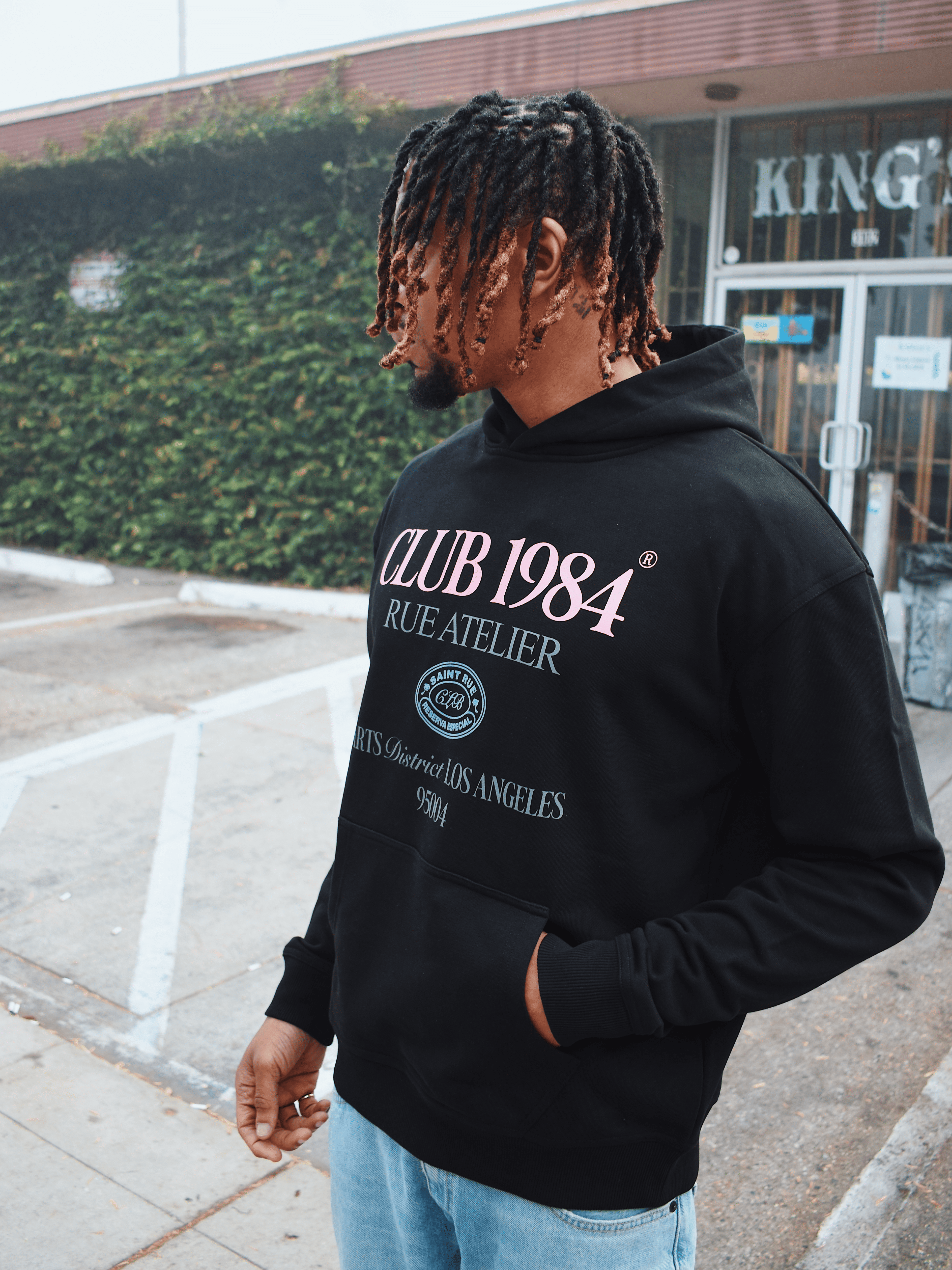 CLUB 1984. Arts District Hoodie - Black Hoodie