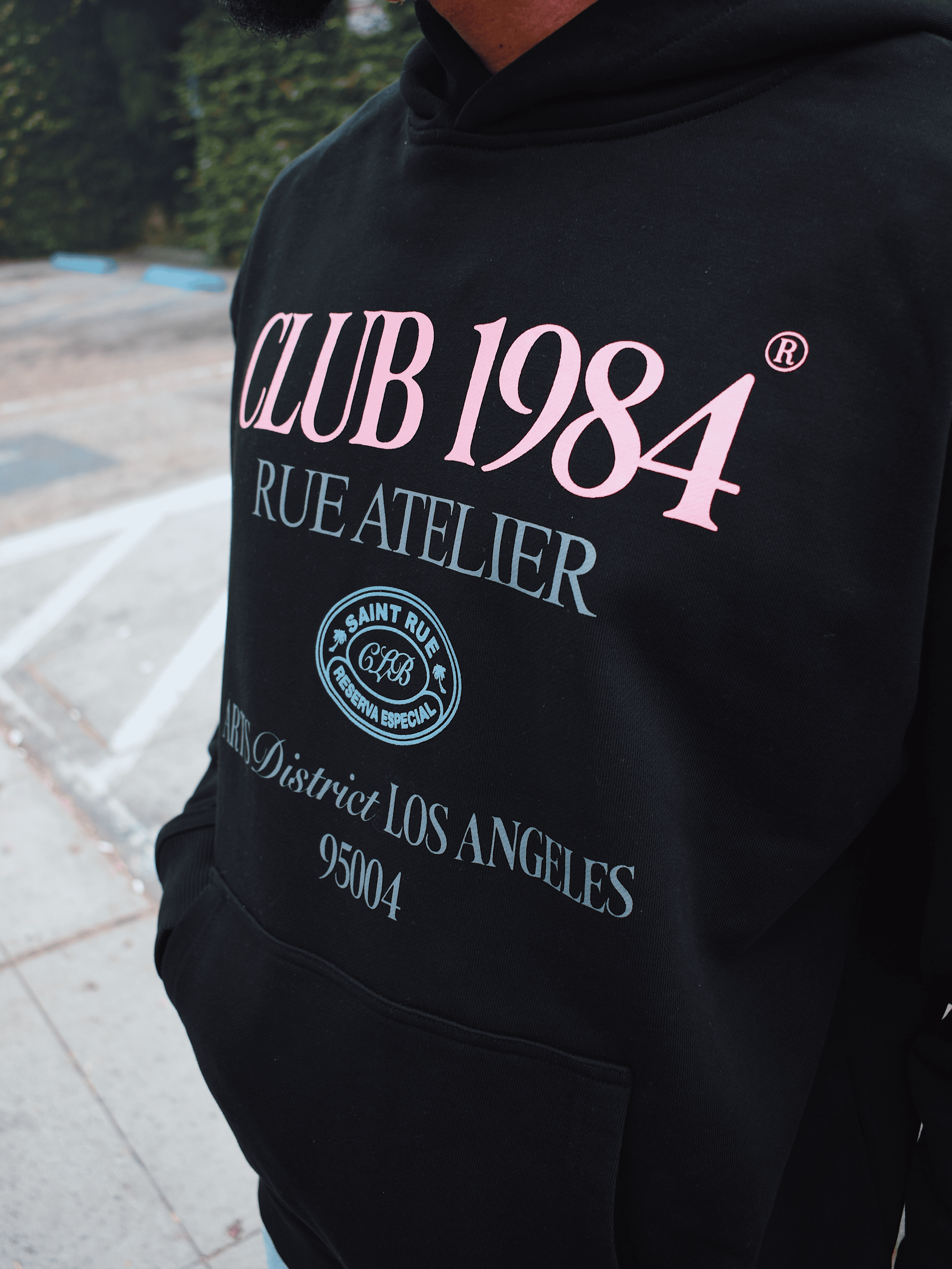 CLUB 1984. Arts District Hoodie - Black Hoodie
