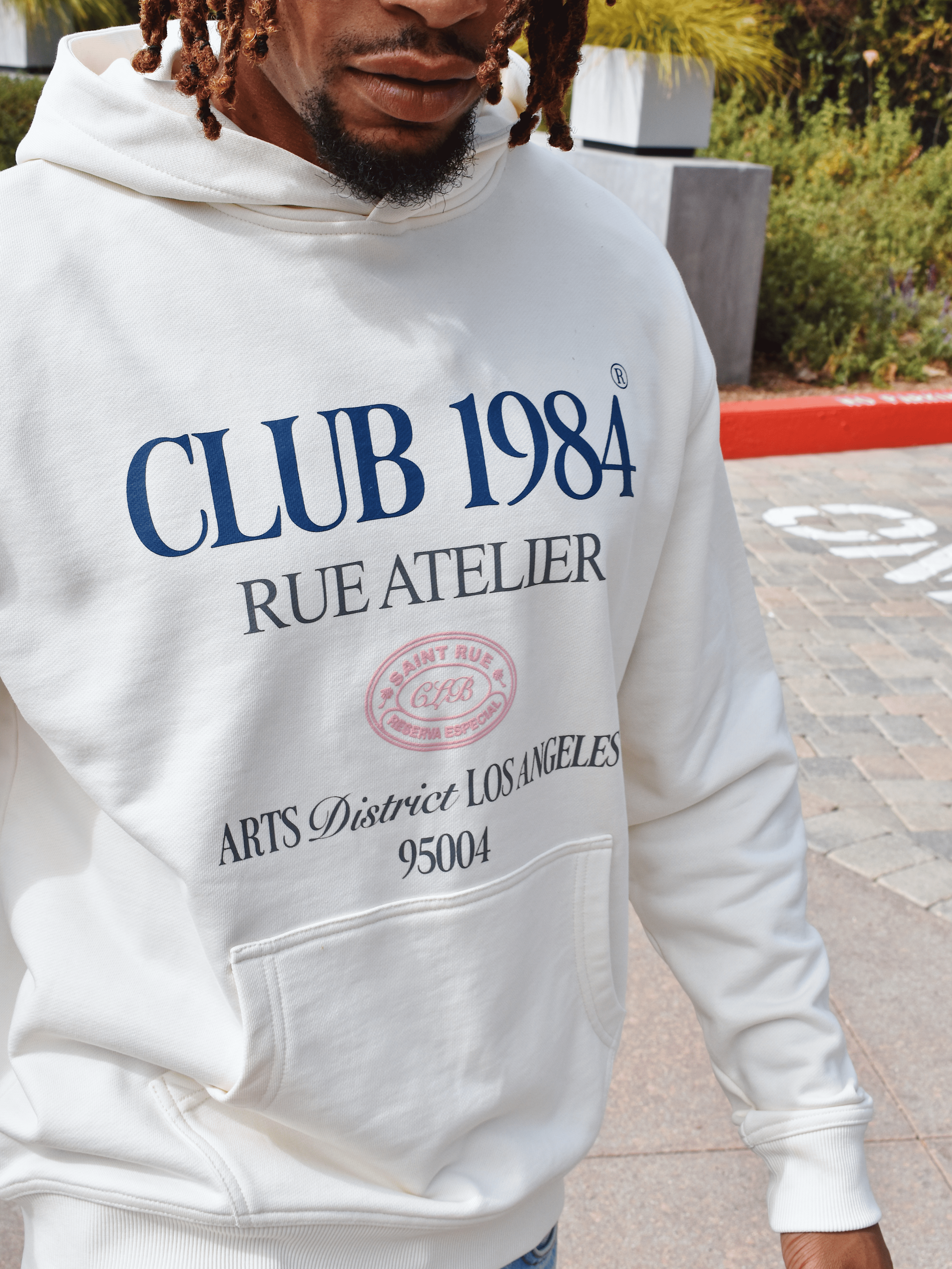 CLUB 1984. Arts District Hoodie - Off White Hoodie
