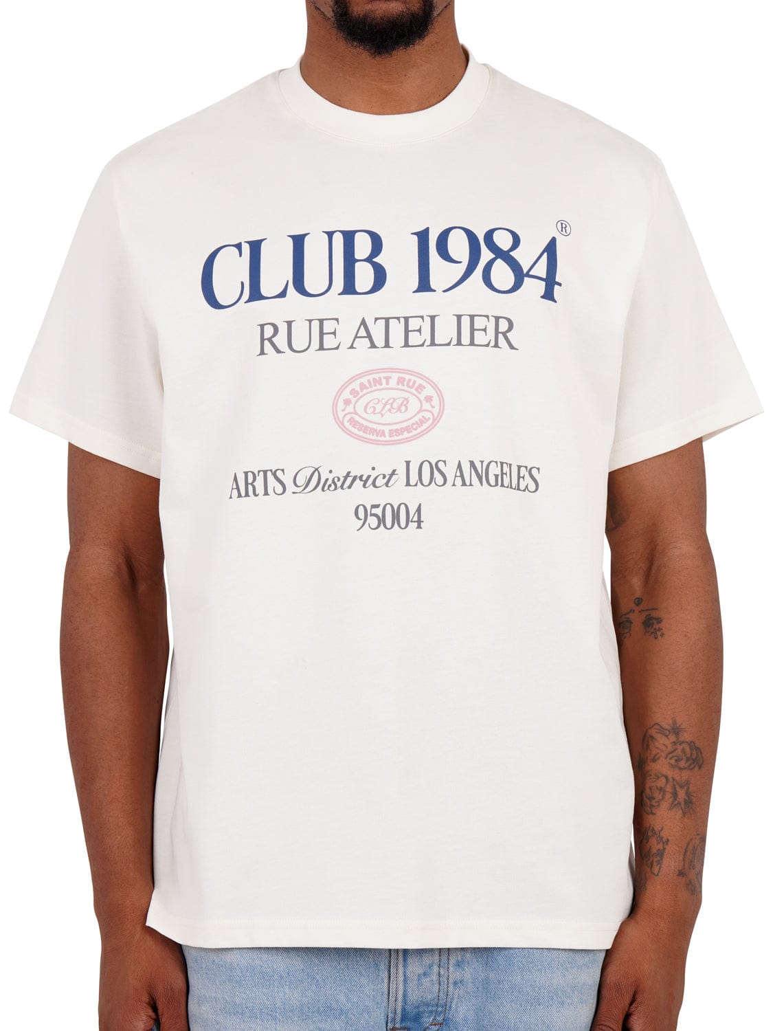 CLUB 1984. Arts District T-shirt - Off White T-Shirt