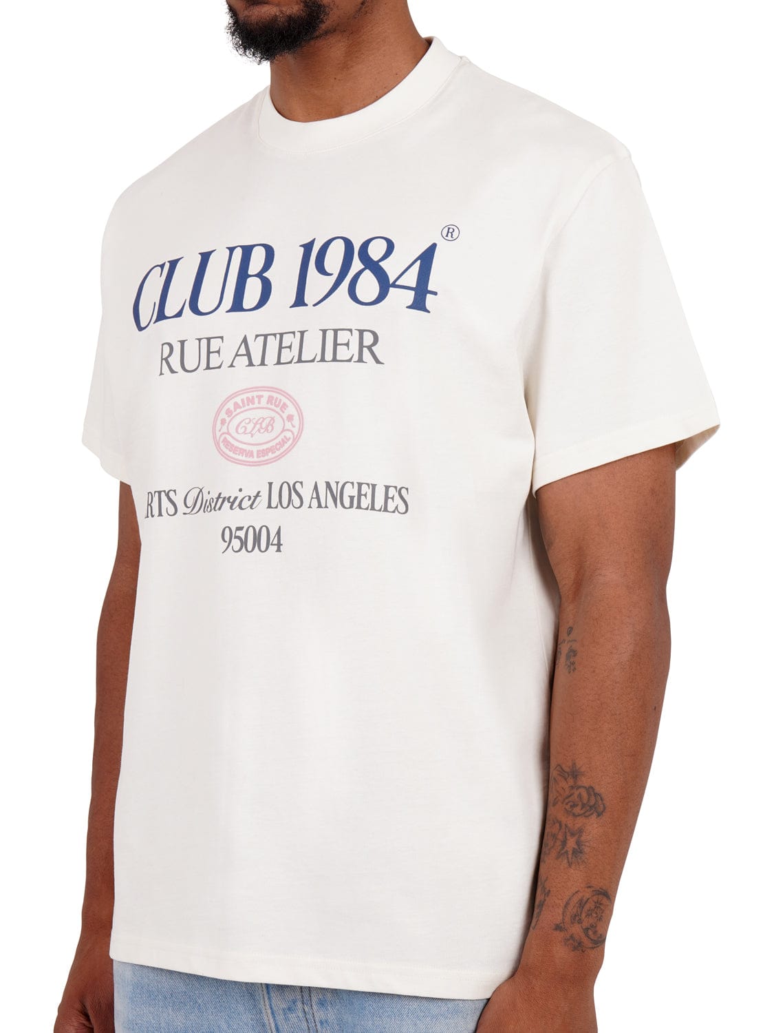 CLUB 1984. Arts District T-shirt - Off White T-Shirt