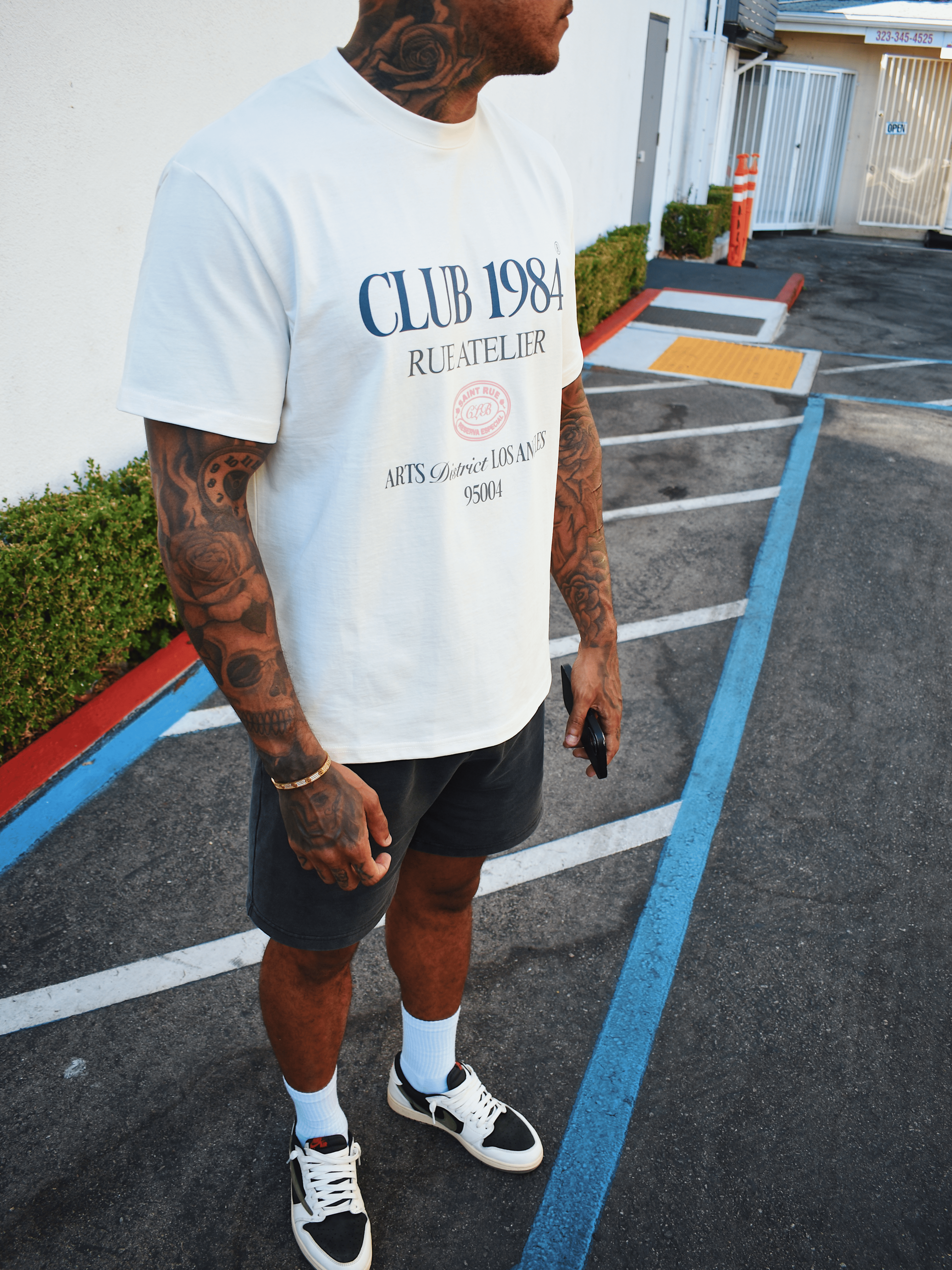 CLUB 1984. Arts District T-shirt - Off White T-Shirt
