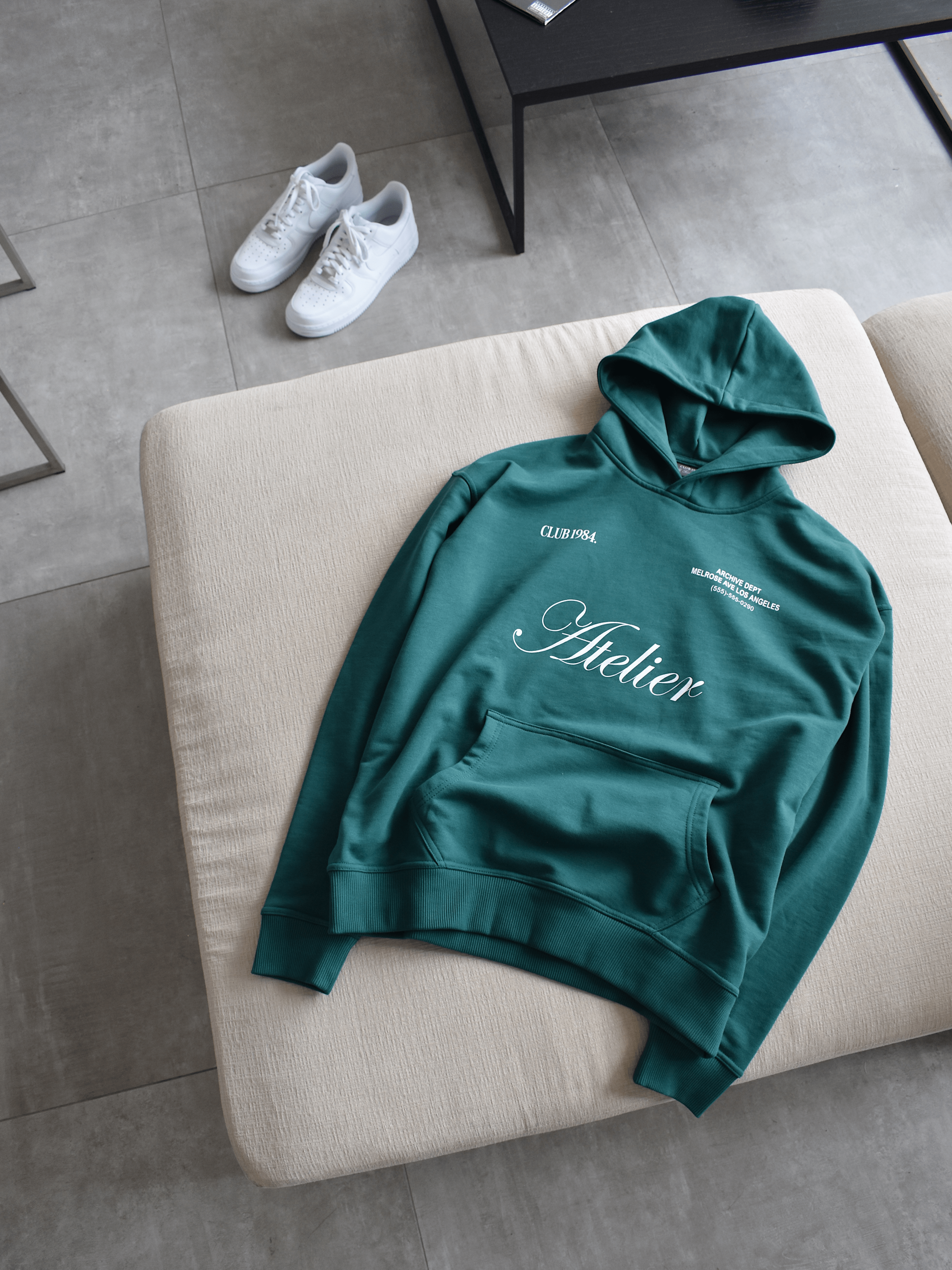 CLUB 1984. Atelier Hoodie - Forrest Green Hoodie