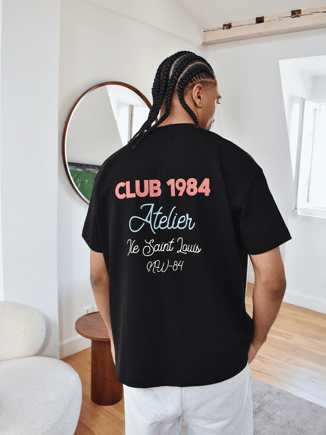 CLUB 1984. Atelier Script T-shirt - Black T-Shirt