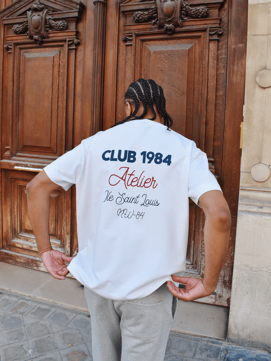 CLUB 1984. Atelier Script T-shirt - White T-Shirt