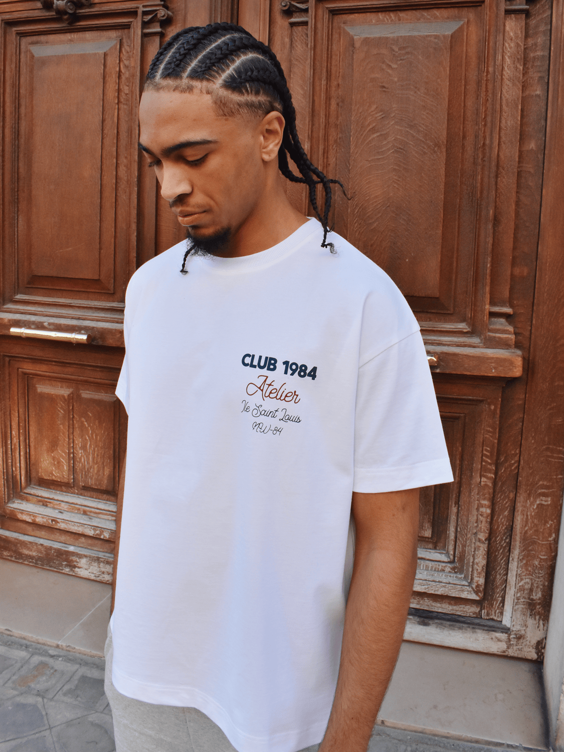 CLUB 1984. Atelier Script T-shirt - White T-Shirt