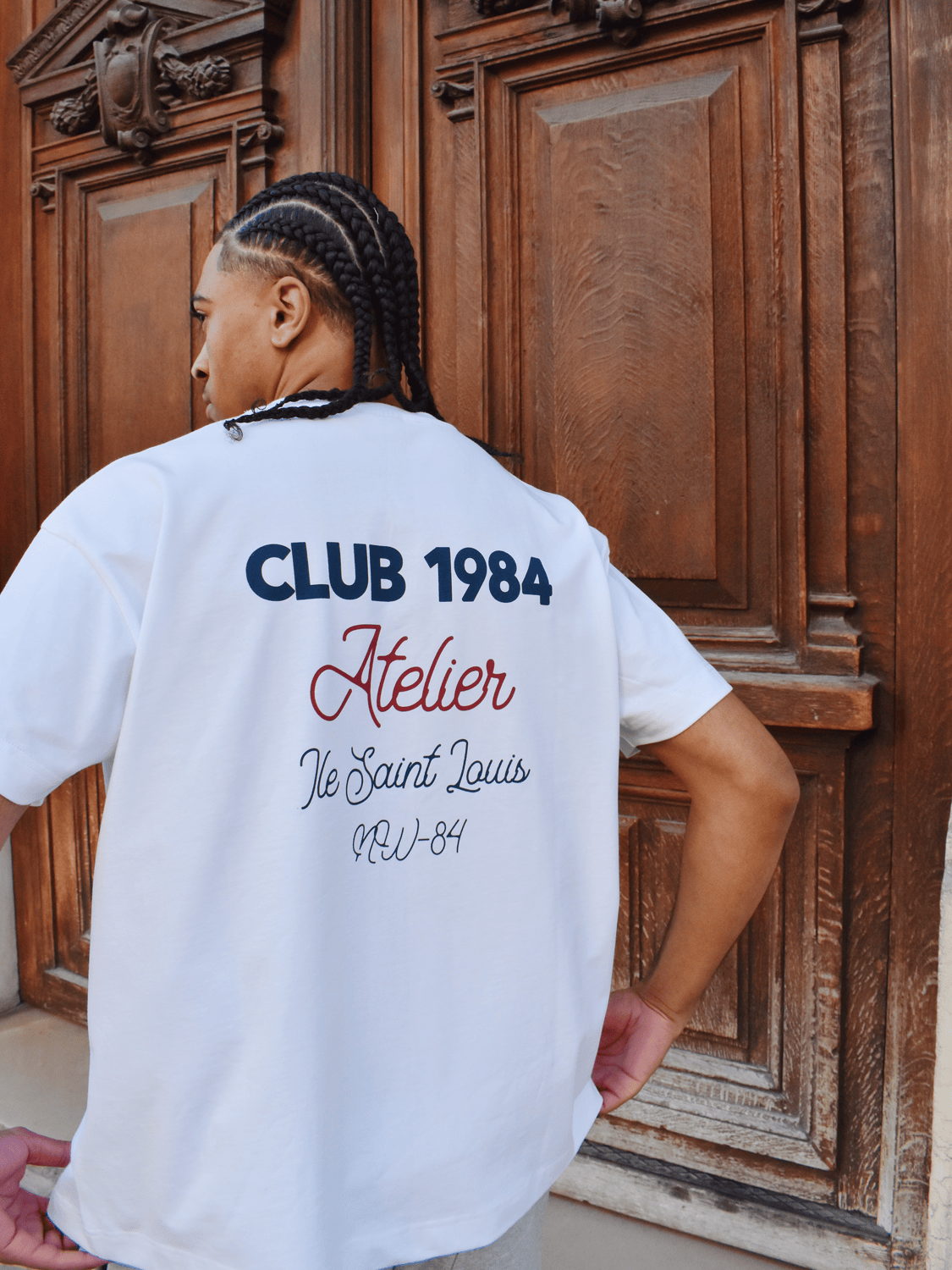 CLUB 1984. Atelier Script T-shirt - White T-Shirt
