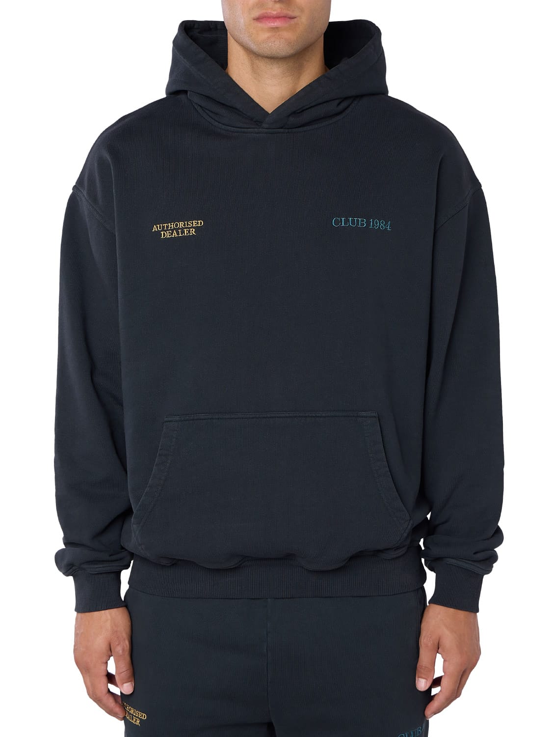 CLUB 1984. Authorised Dealer Hoodie - Washed Black Hoodie