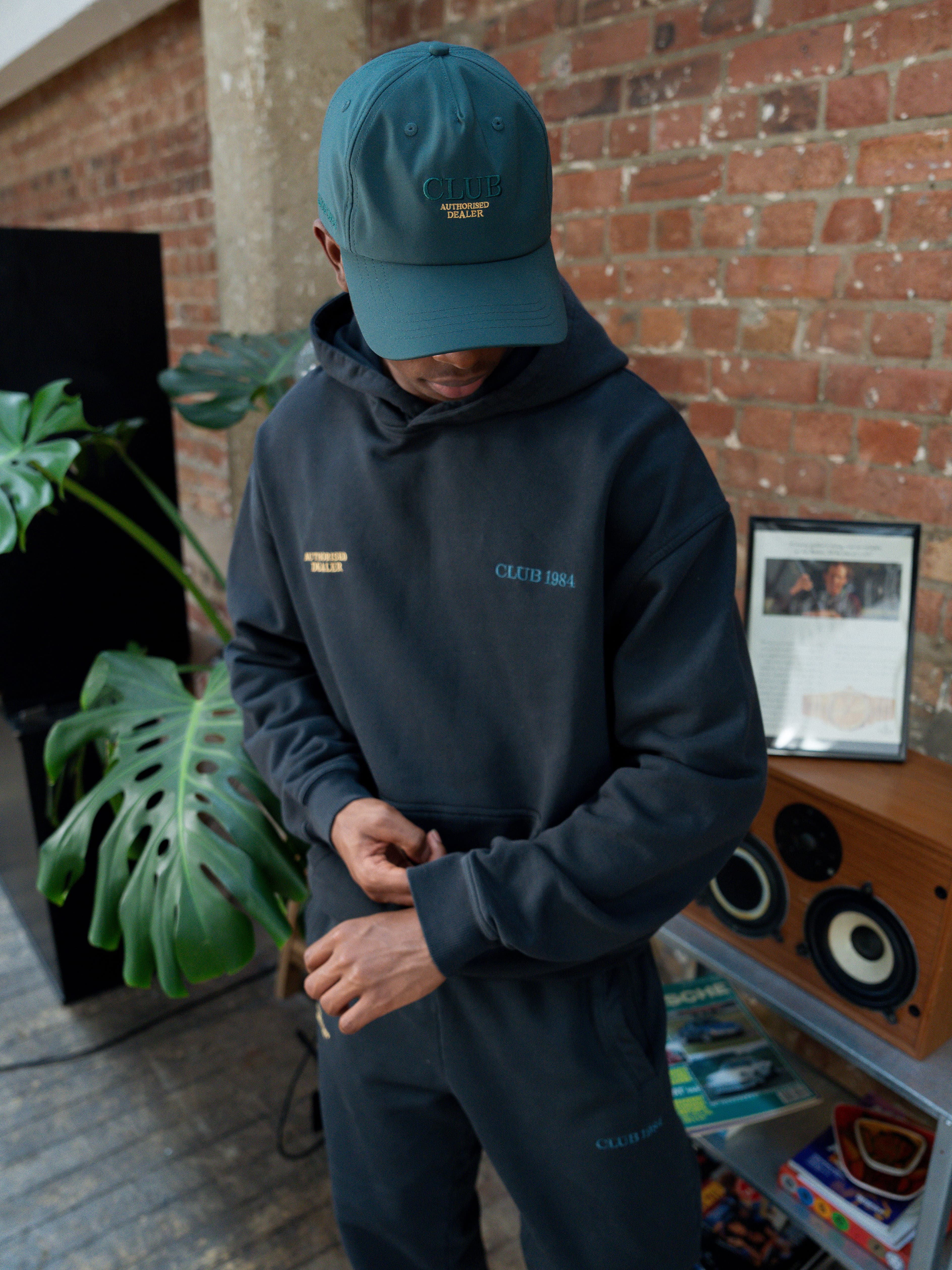CLUB 1984. Authorised Dealer Hoodie - Washed Black Hoodie