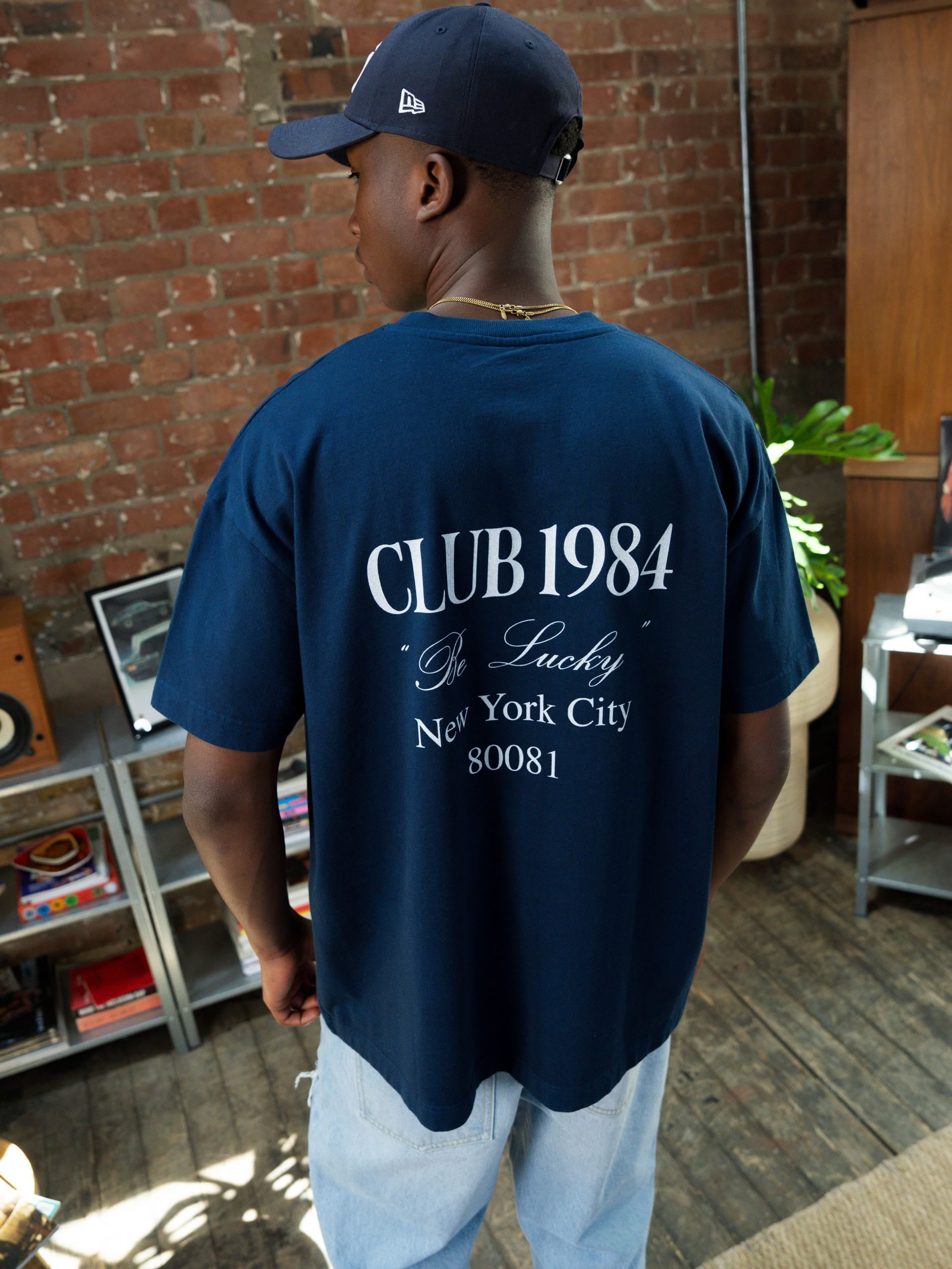 CLUB 1984. Be Lucky T-shirt - Navy T-Shirt