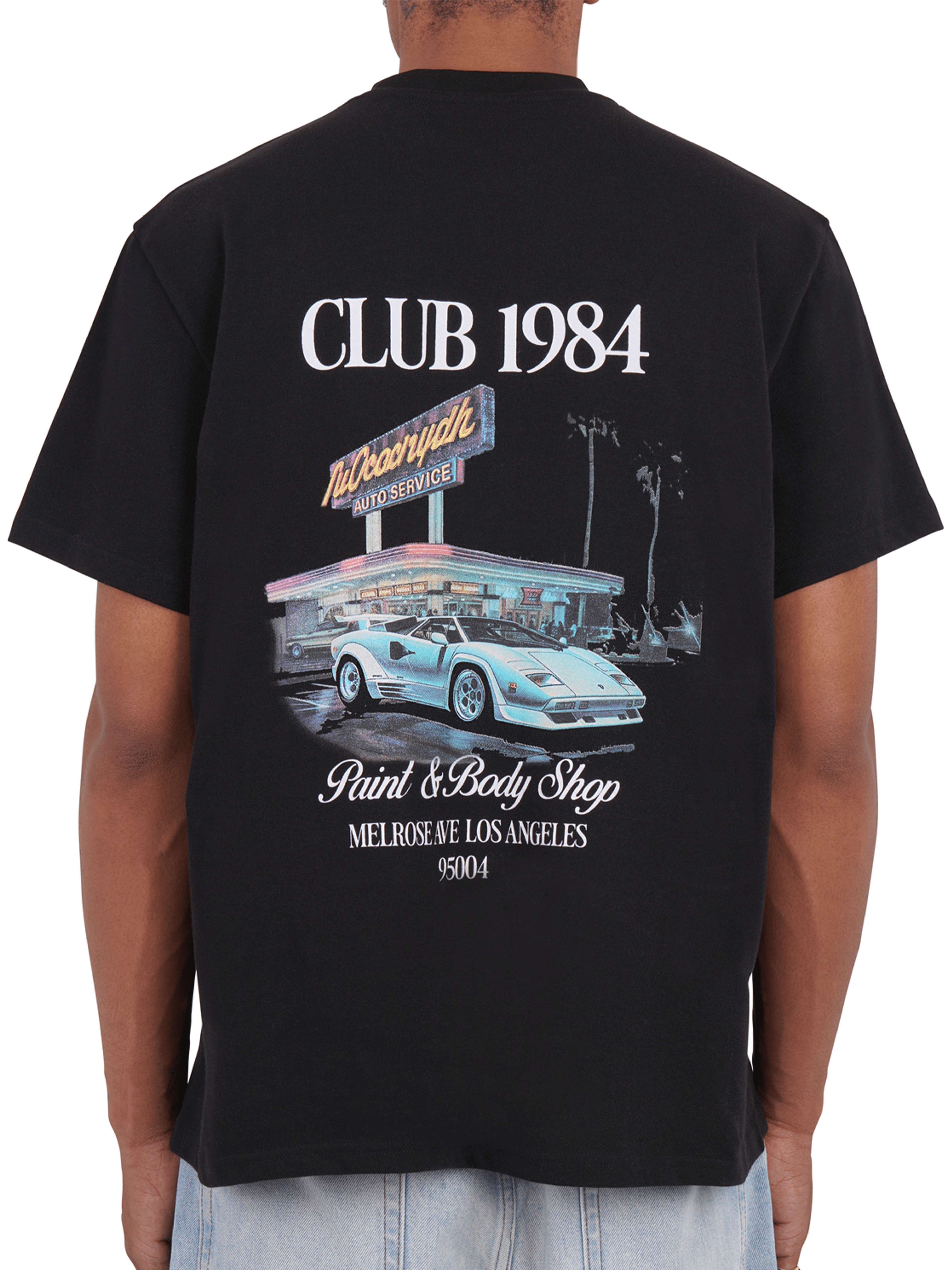 CLUB 1984. Body Shop T-shirt - Black T-Shirt