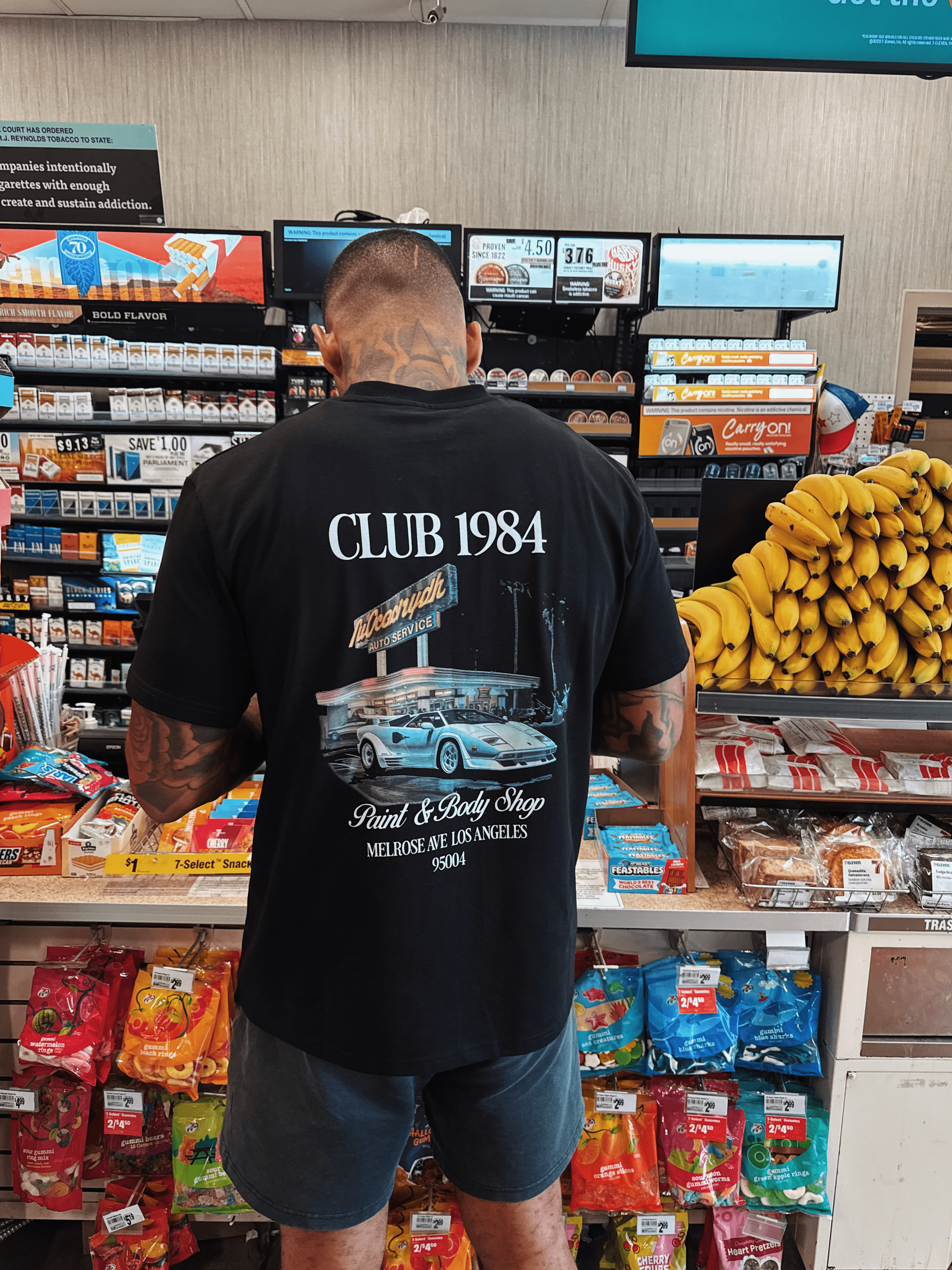 CLUB 1984. Body Shop T-shirt - Black T-Shirt