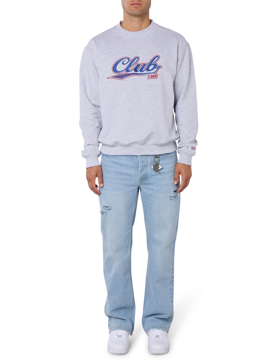 CLUB 1984. Bronx Sweatshirt - Light Grey Marl Sweatshirt