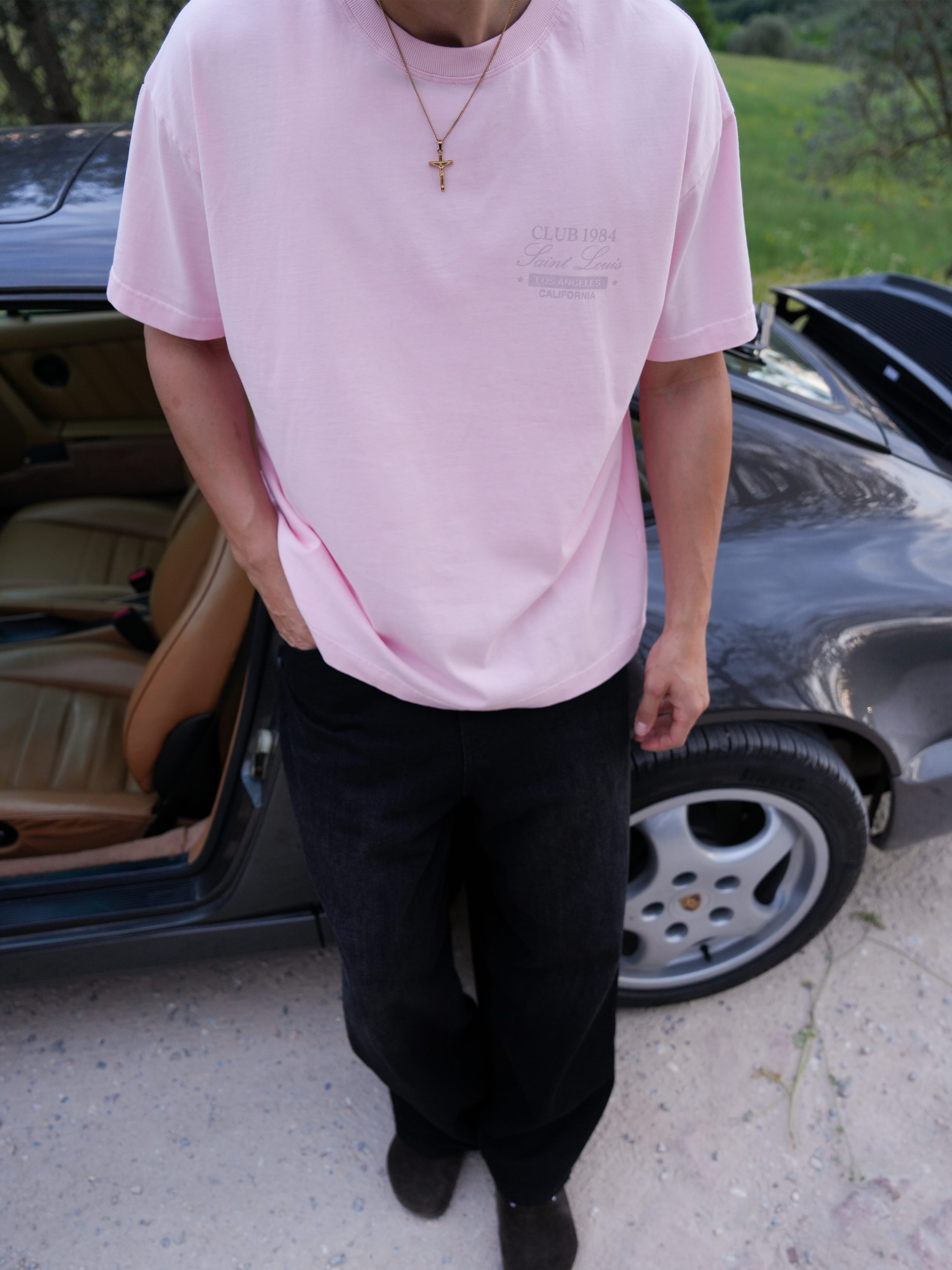 CLUB 1984. CA T-shirt - Washed Pink T-Shirt