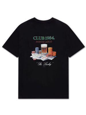 CLUB 1984. Casino T-shirt - Black T-Shirt
