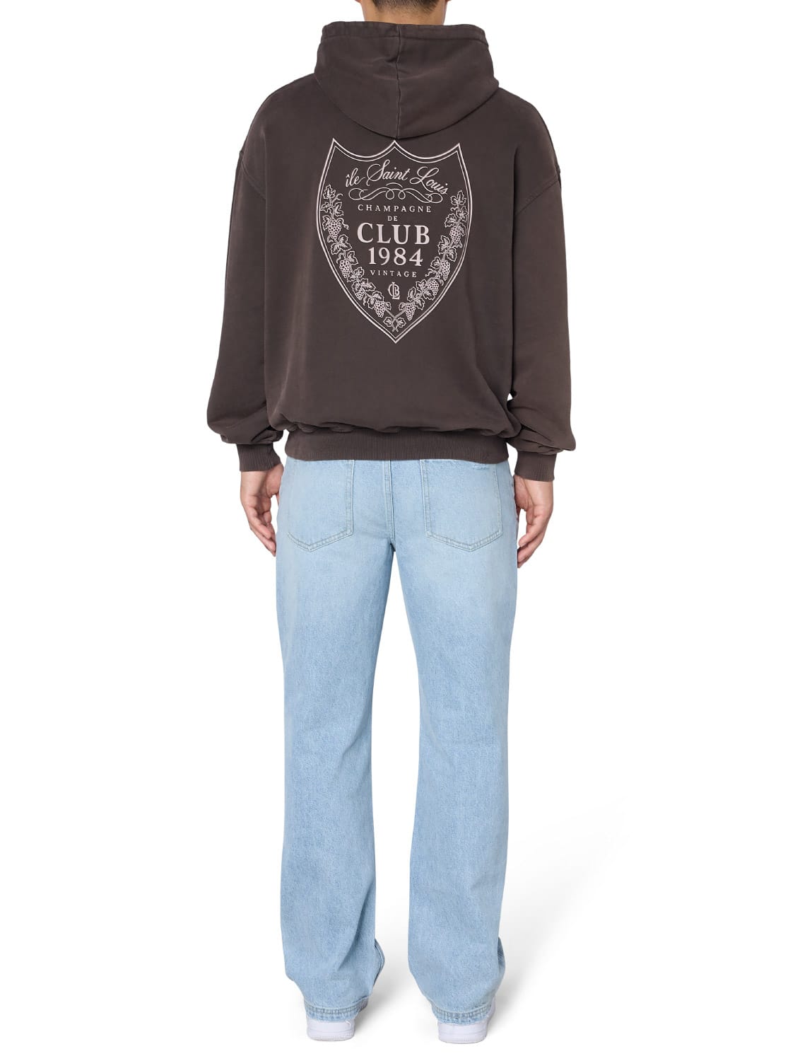CLUB 1984. Champagne Hoodie - Washed Brown Hoodie