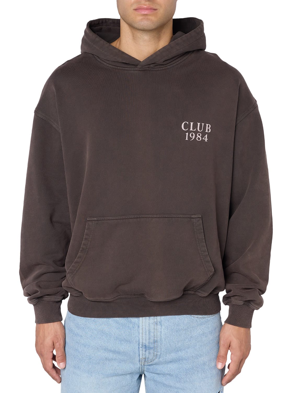 CLUB 1984. Champagne Hoodie - Washed Brown Hoodie