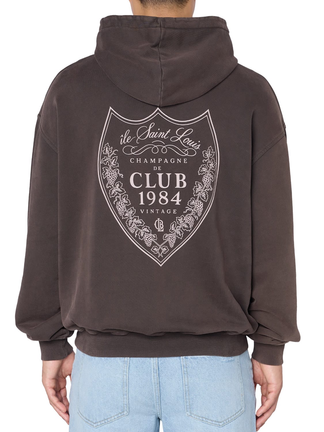 CLUB 1984. Champagne Hoodie - Washed Brown Hoodie