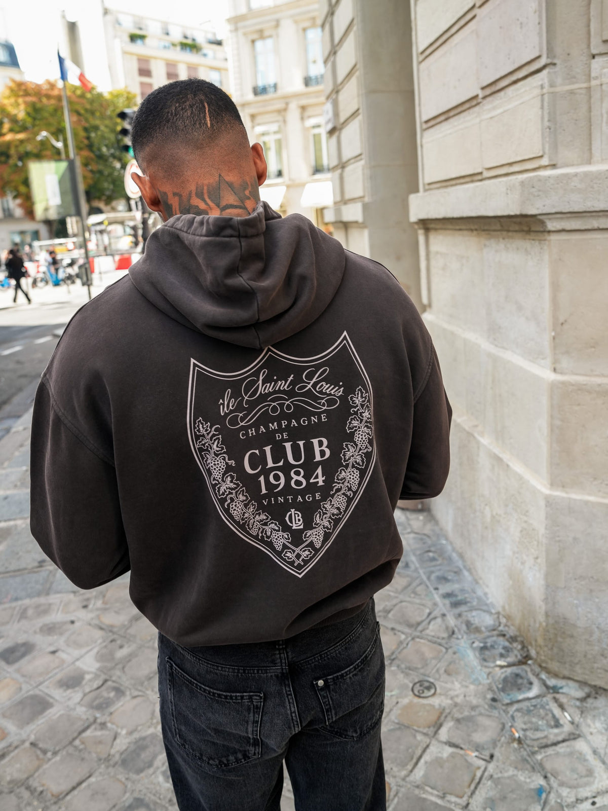 CLUB 1984. Champagne Hoodie - Washed Brown Hoodie