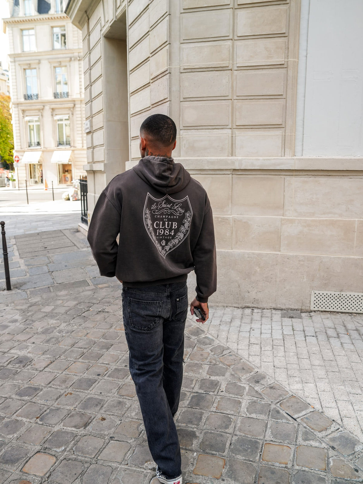 CLUB 1984. Champagne Hoodie - Washed Brown Hoodie