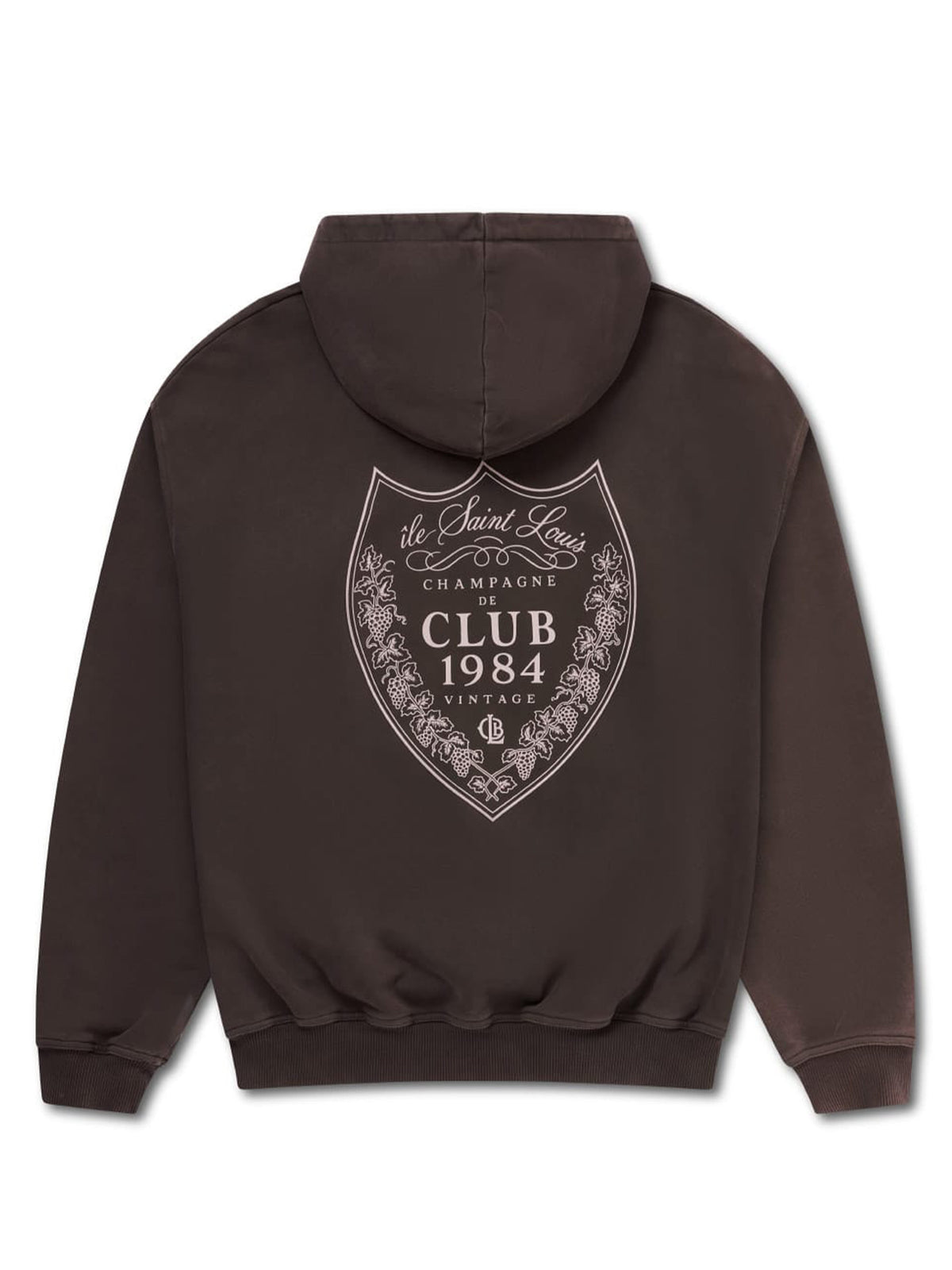 CLUB 1984. Champagne Hoodie - Washed Brown Hoodie