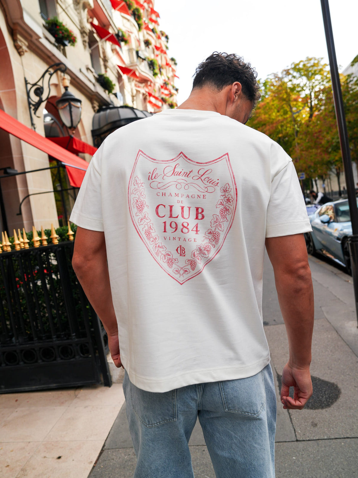 CLUB 1984. Champagne T-shirt - Off White T-Shirt