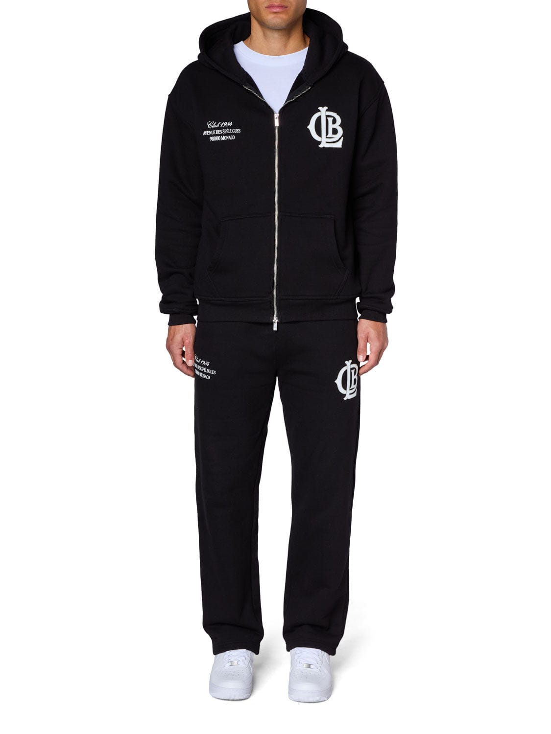 CLUB 1984. CLB Zipped Hoodie - Black Hoodie