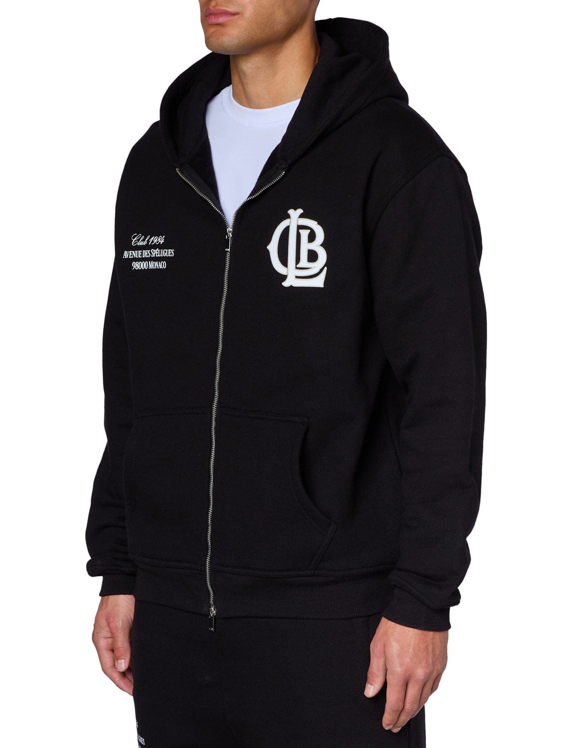 CLUB 1984. CLB Zipped Hoodie - Black Hoodie