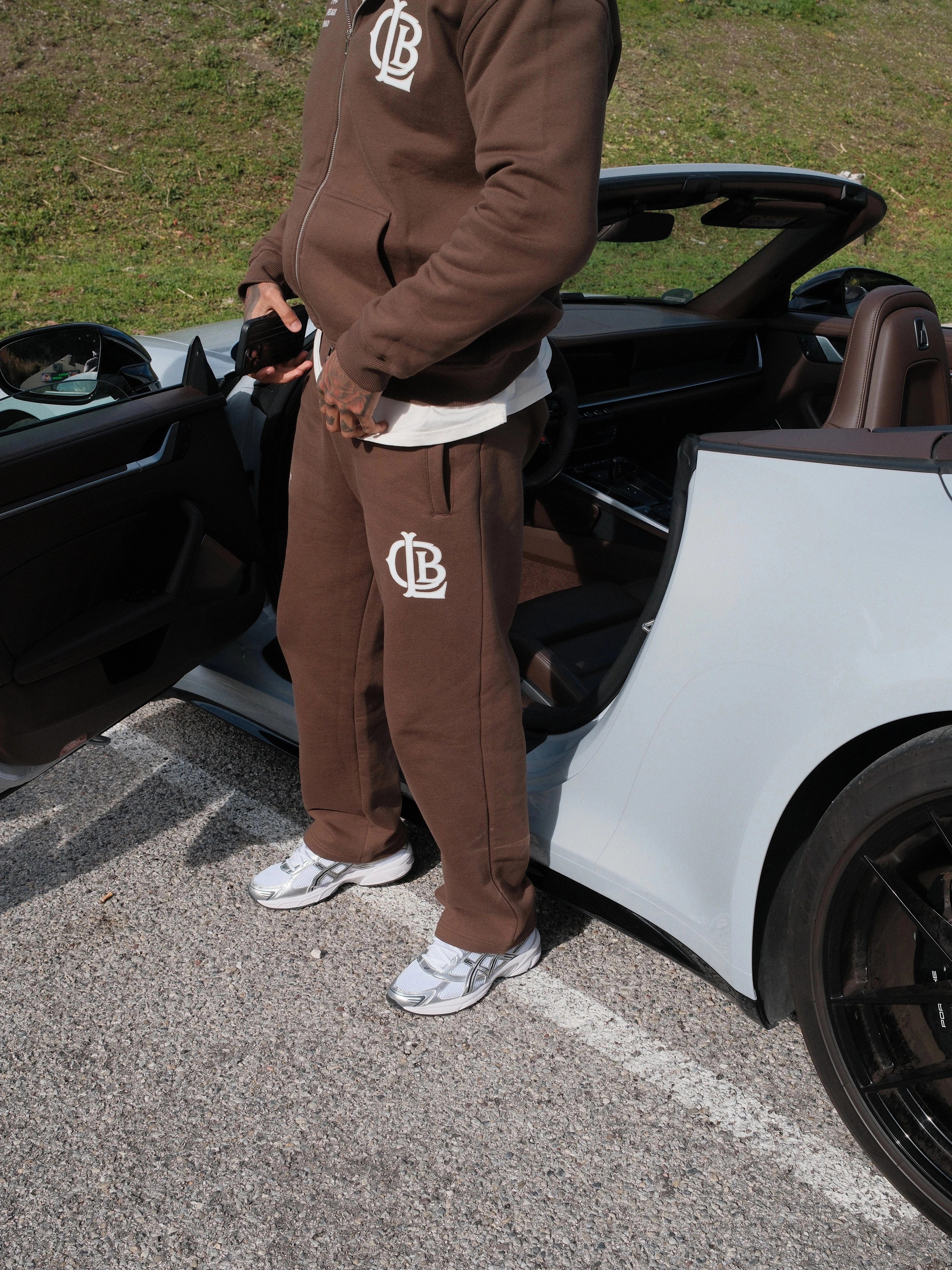 CLUB 1984. CLB Zipped Hoodie - Brown Hoodie